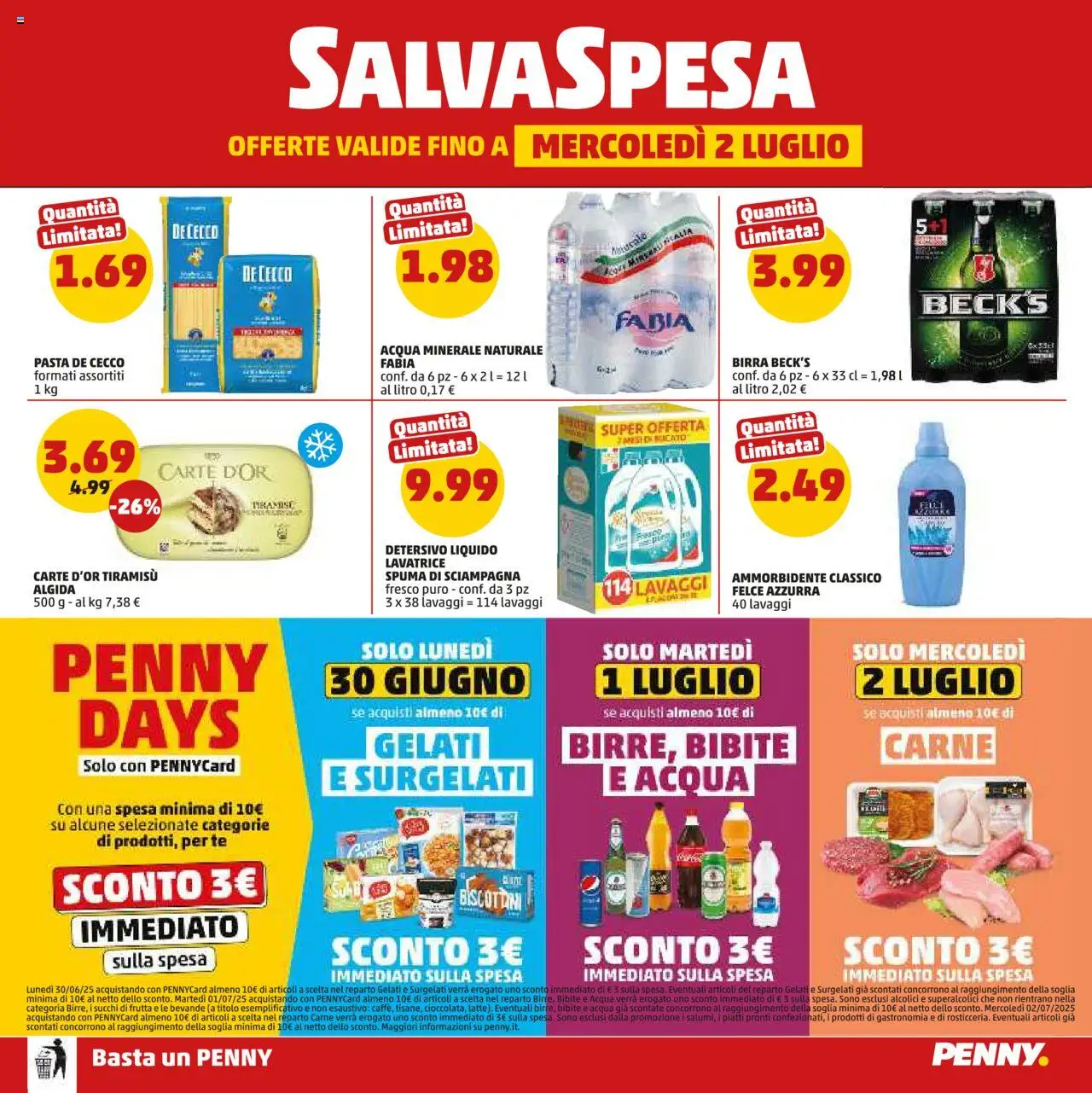 Volantino PENNY del 19.06.2025 | Pagina: 21 | Prodotti: Ammorbidente, Acqua, Frutta, Bibite