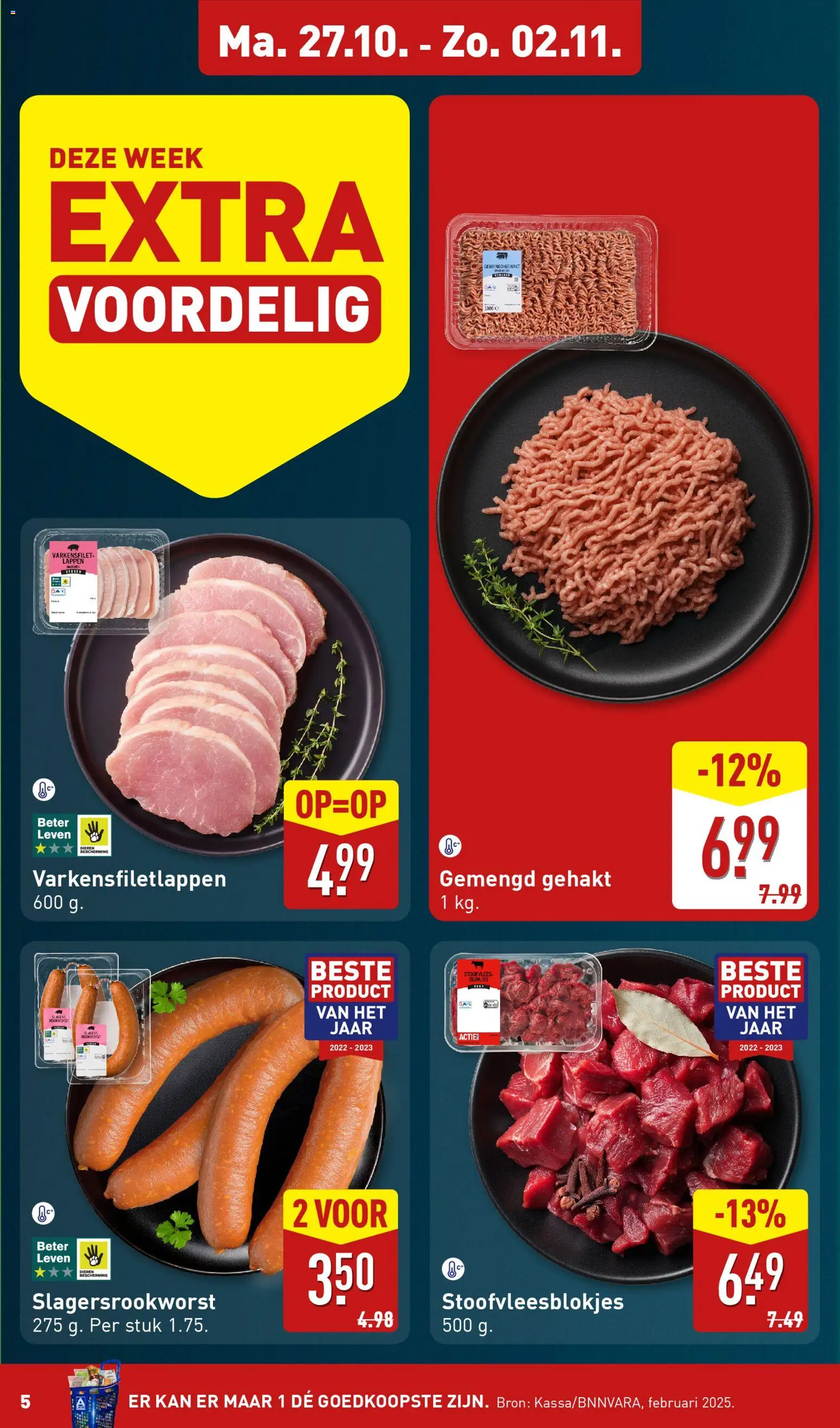 {H1} | Pagina: 5 | Producten: Kan, Gehakt, Stoofvlees