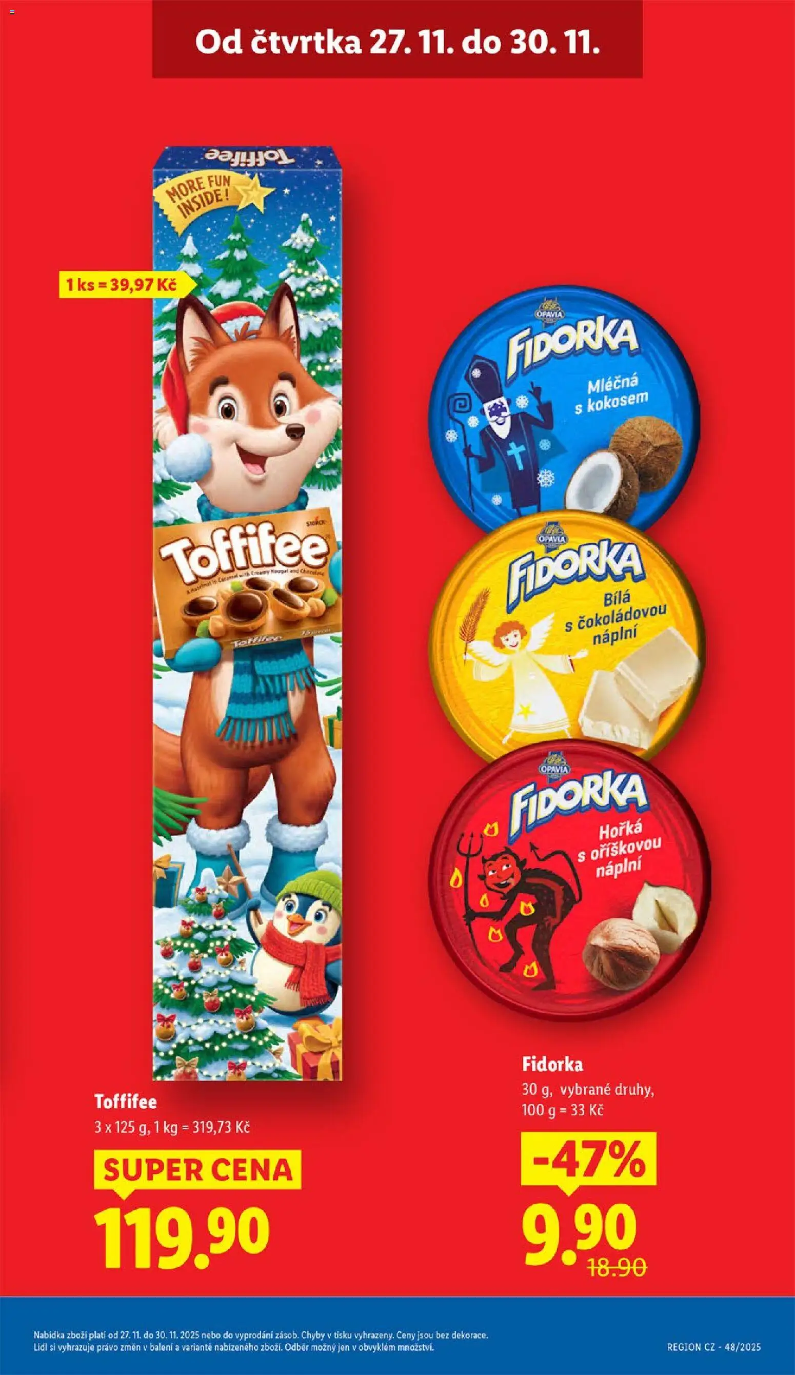 Lidl Black Friday od 27.11.2025 | Strana: 3 | Produkty: Toffifee, Fidorka