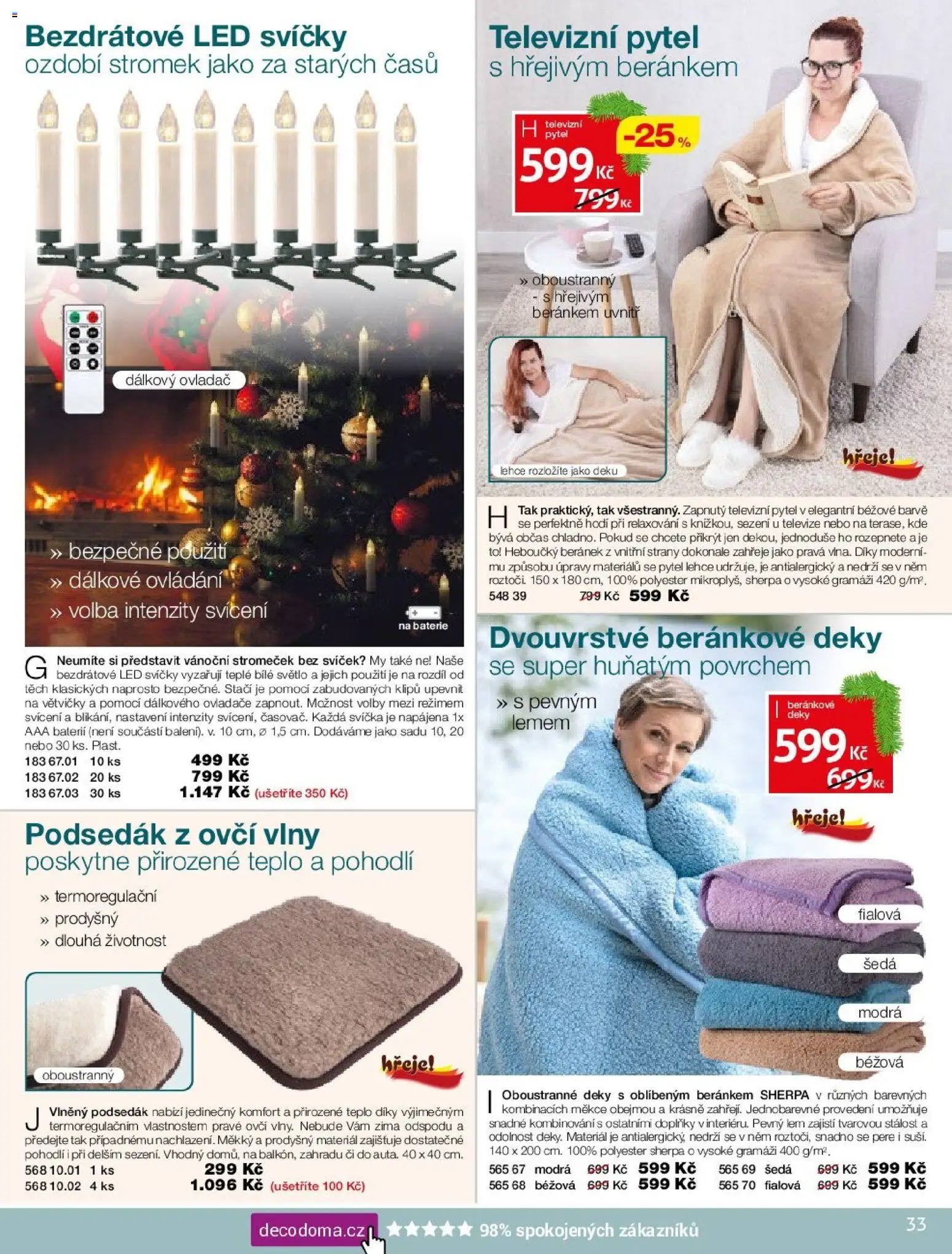 Decodoma katalog od 10.11.2025 | Strana: 33 | Produkty: Podsedák, Svíčky, Baterie, LED