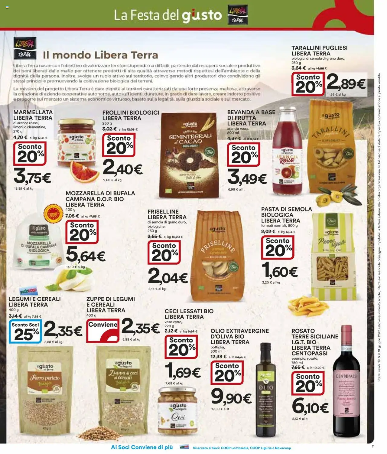 Volantino Ipercoop del 05.06.2025 | Pagina: 7 | Prodotti: Olio, Data, Frollini, Farro