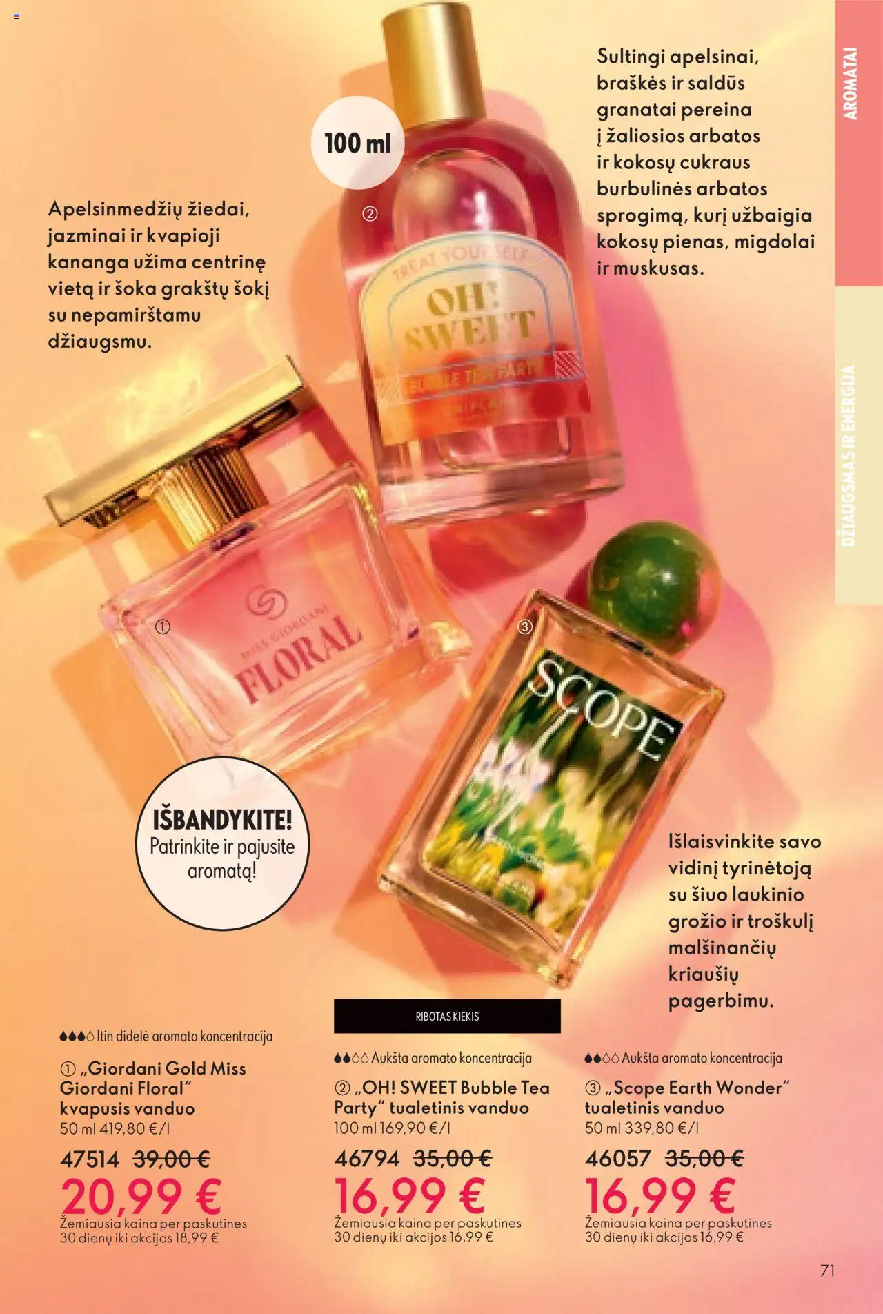 Oriflame akcijos nuo 08.10.2025 | Puslapis: 71 | Prekių: Kvapusis vanduo, Tualetinis vanduo, Braškės