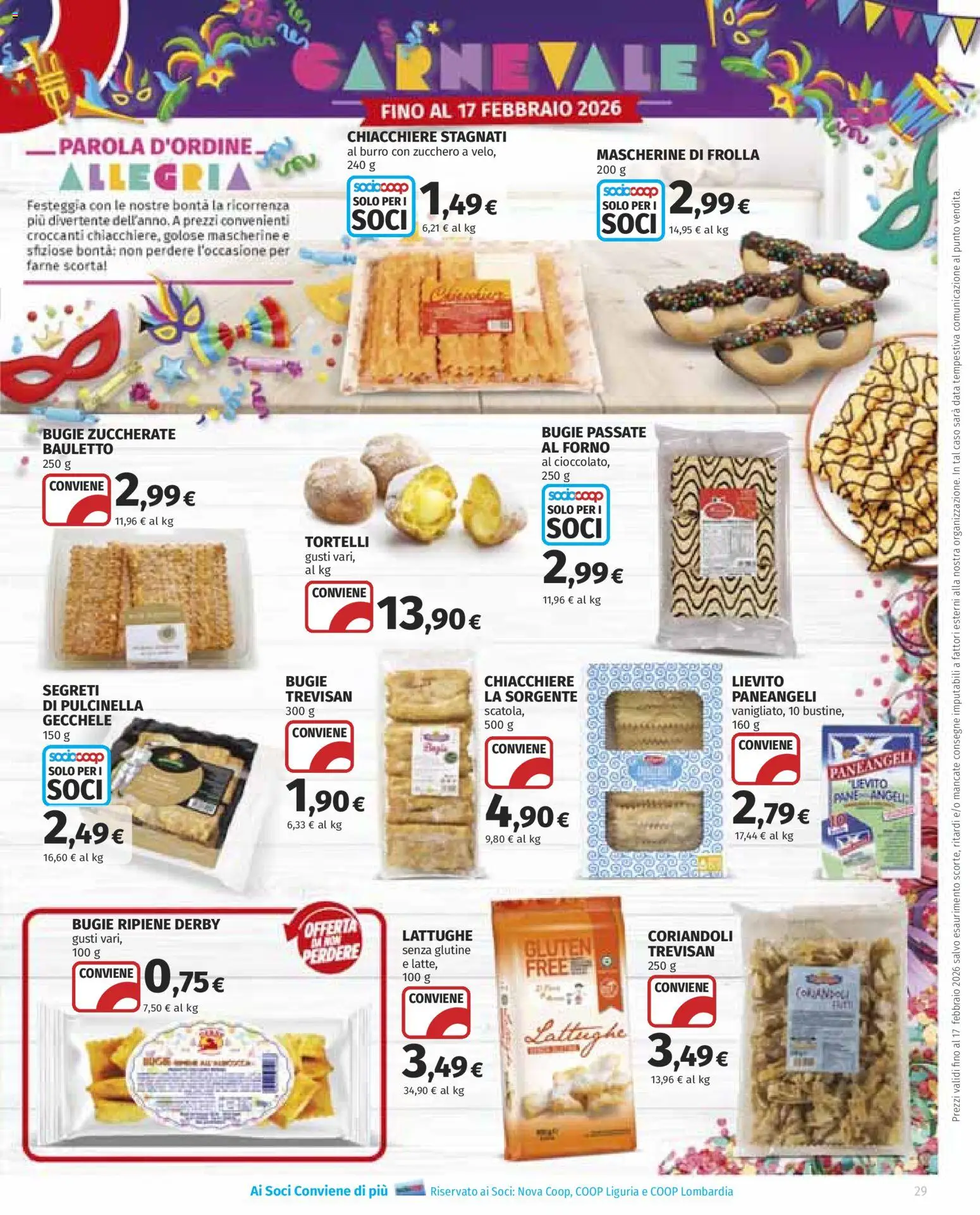 Volantino Ipercoop del 29.01.2026 | Pagina: 29 | Prodotti: Pane, Zucchero, Burro, Forno