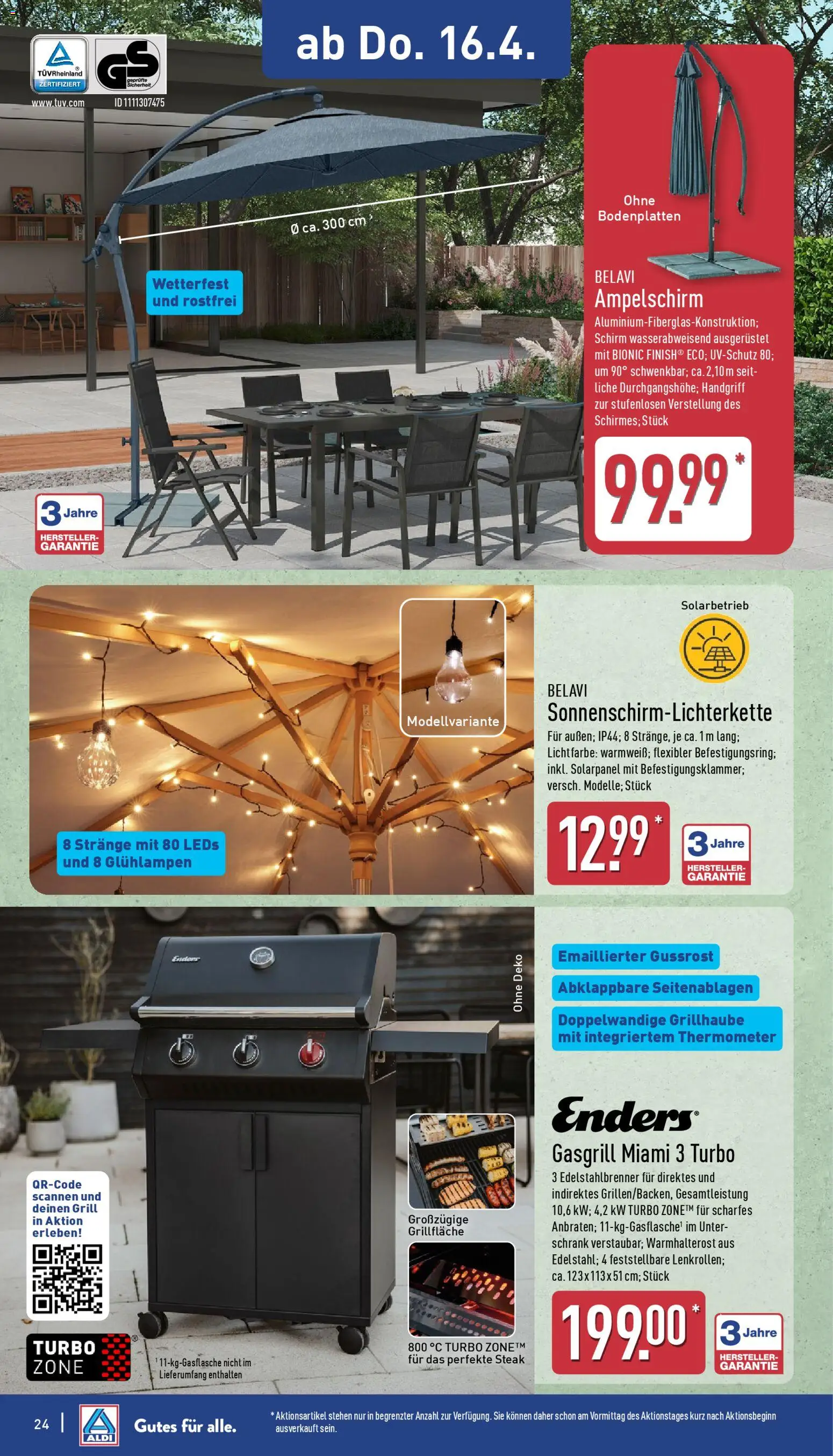 Aldi Prospekt 	 – gültig ab 13.04.2026 | Seite: 28 | Produkte: Grill, Thermometer, Belavi, Schrank