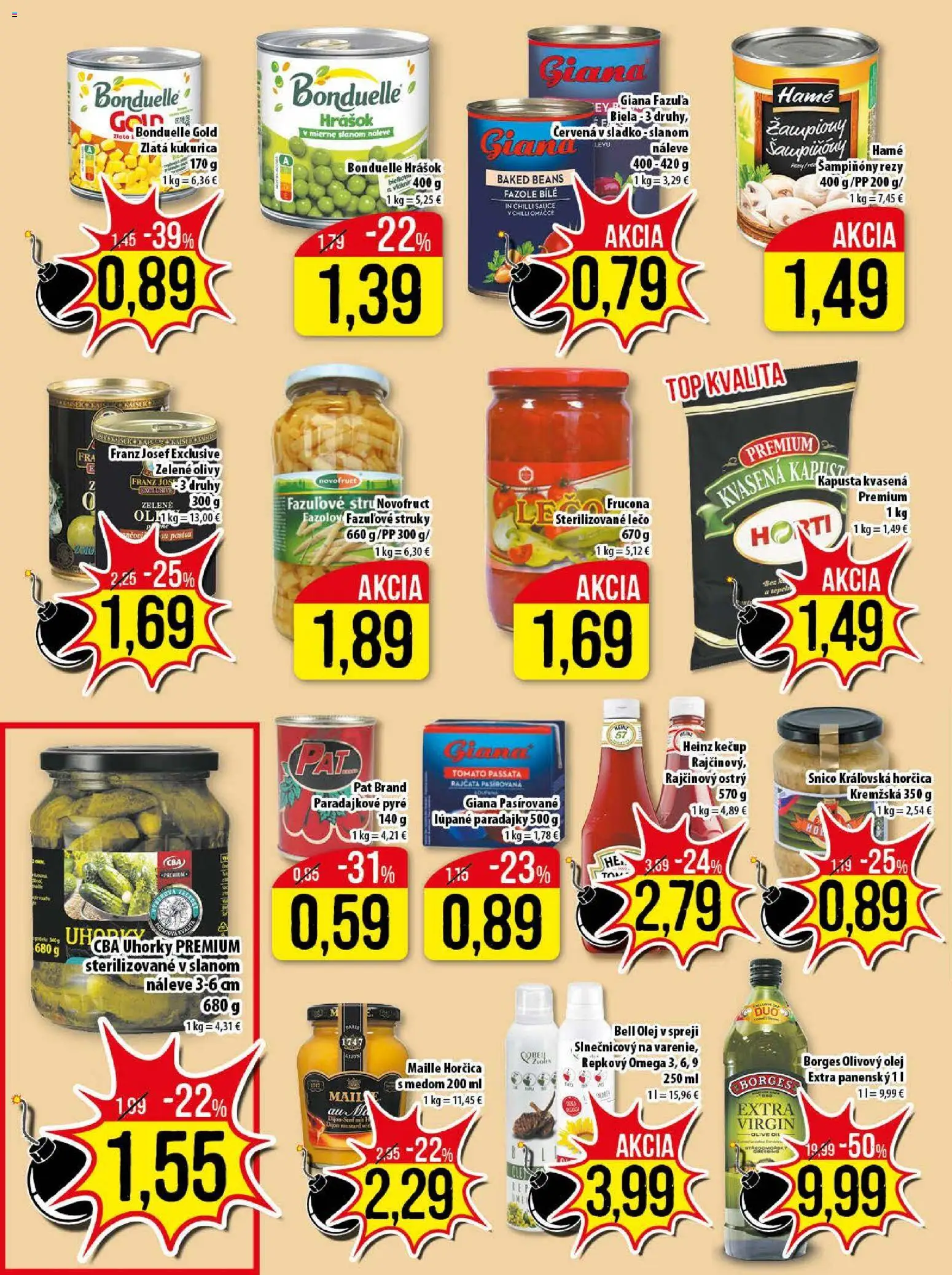 Nové Klas akcie – leták je platný od 23.02.2026 | Strana: 17 | Produkty: Kapusta, Olej, Hrášok, Kečup