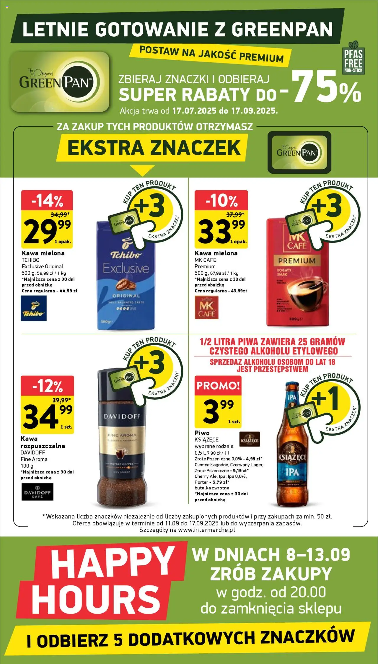 Intermarche Gazetka od 11.09.2025 | Strona: 10 | Produkty: Tchibo exclusive, Tchibo, Kawa, Piwo