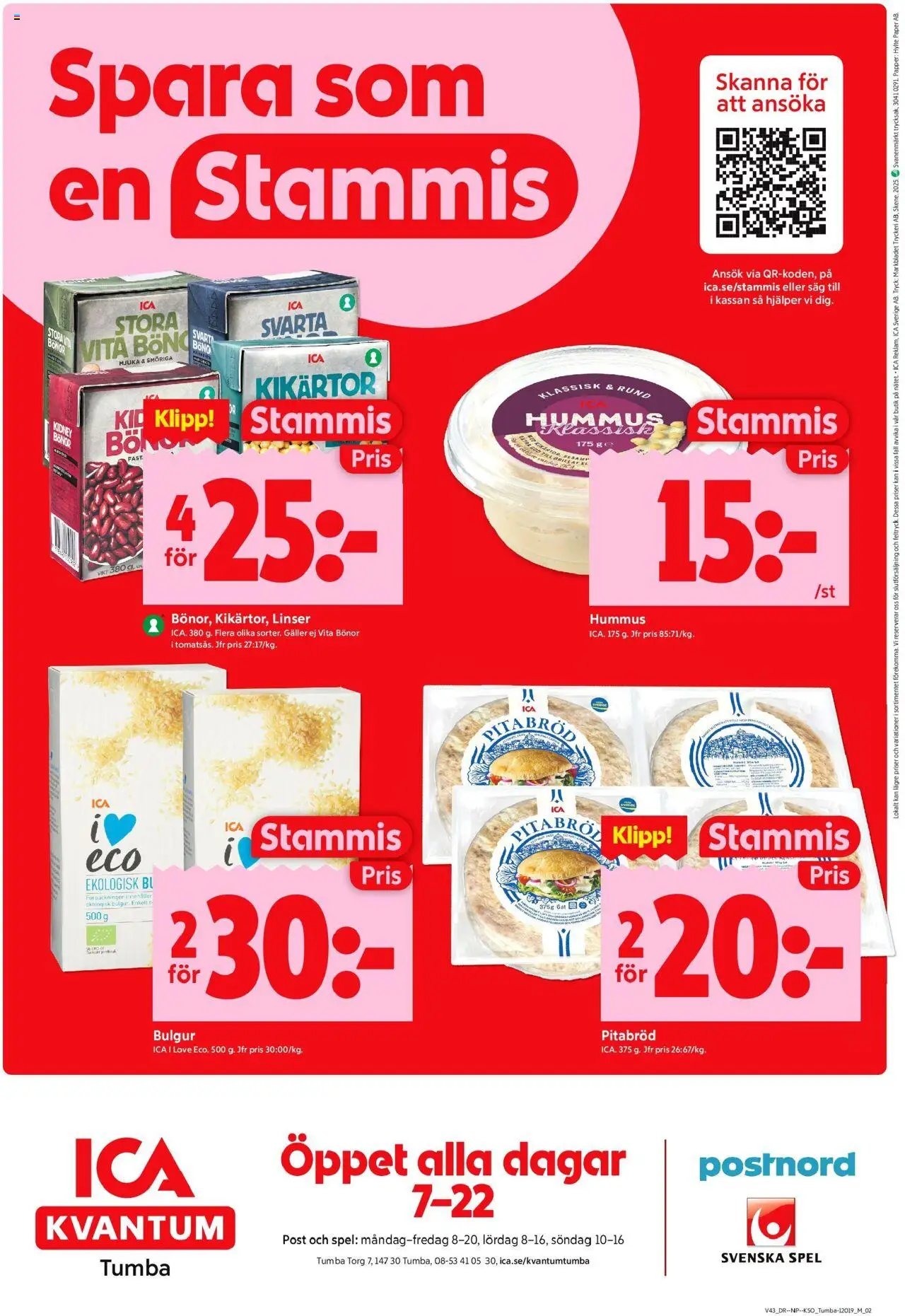 ICA Kvantum reklamblad aktuell från 20.10.2025 | Sida: 10 | Produkter: Linser, Såg, Galler, Bönor