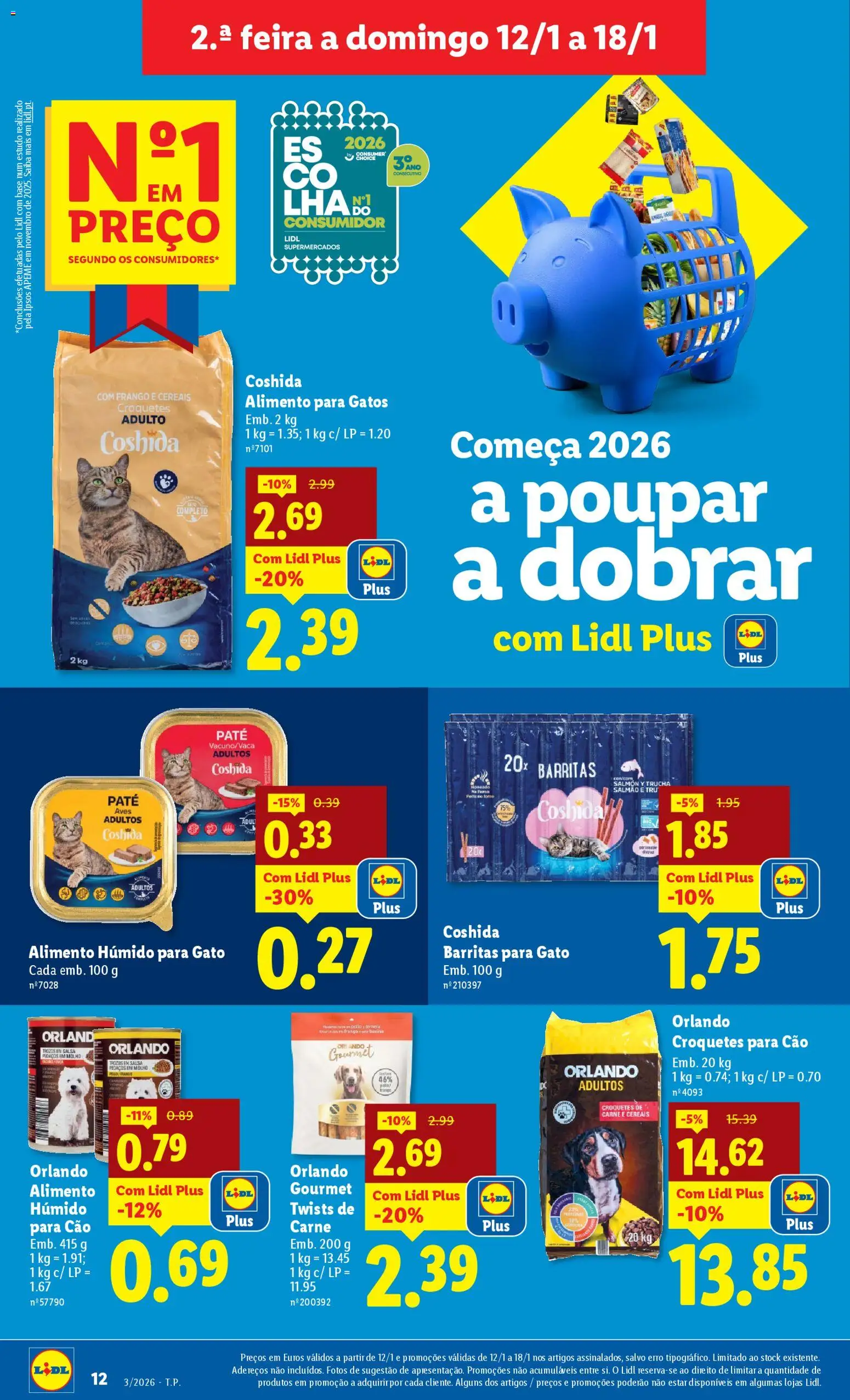 Lidl folheto │ válido de 12.01.2026 | Página: 12 | Produtos: Frango, Base, Carne, Cereais