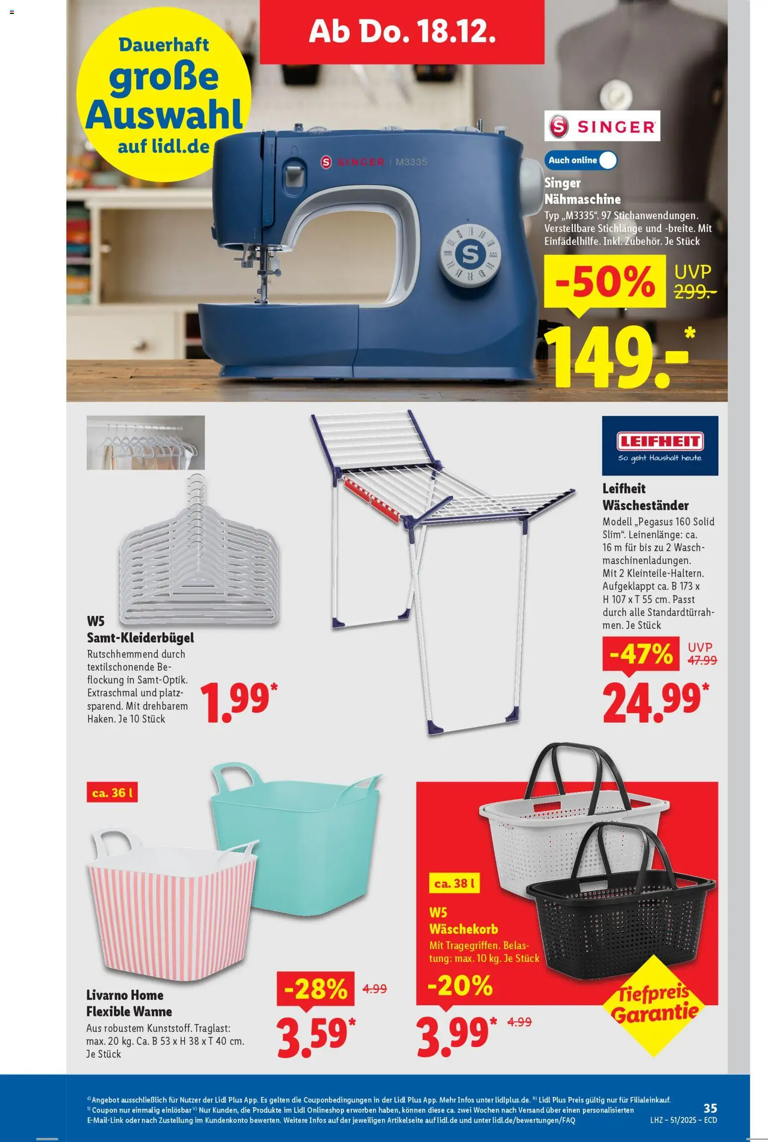 Lidl - Prospekt – gültig ab 15.12.2025 | Seite: 25 | Produkte: Nähmaschine, Waschestander