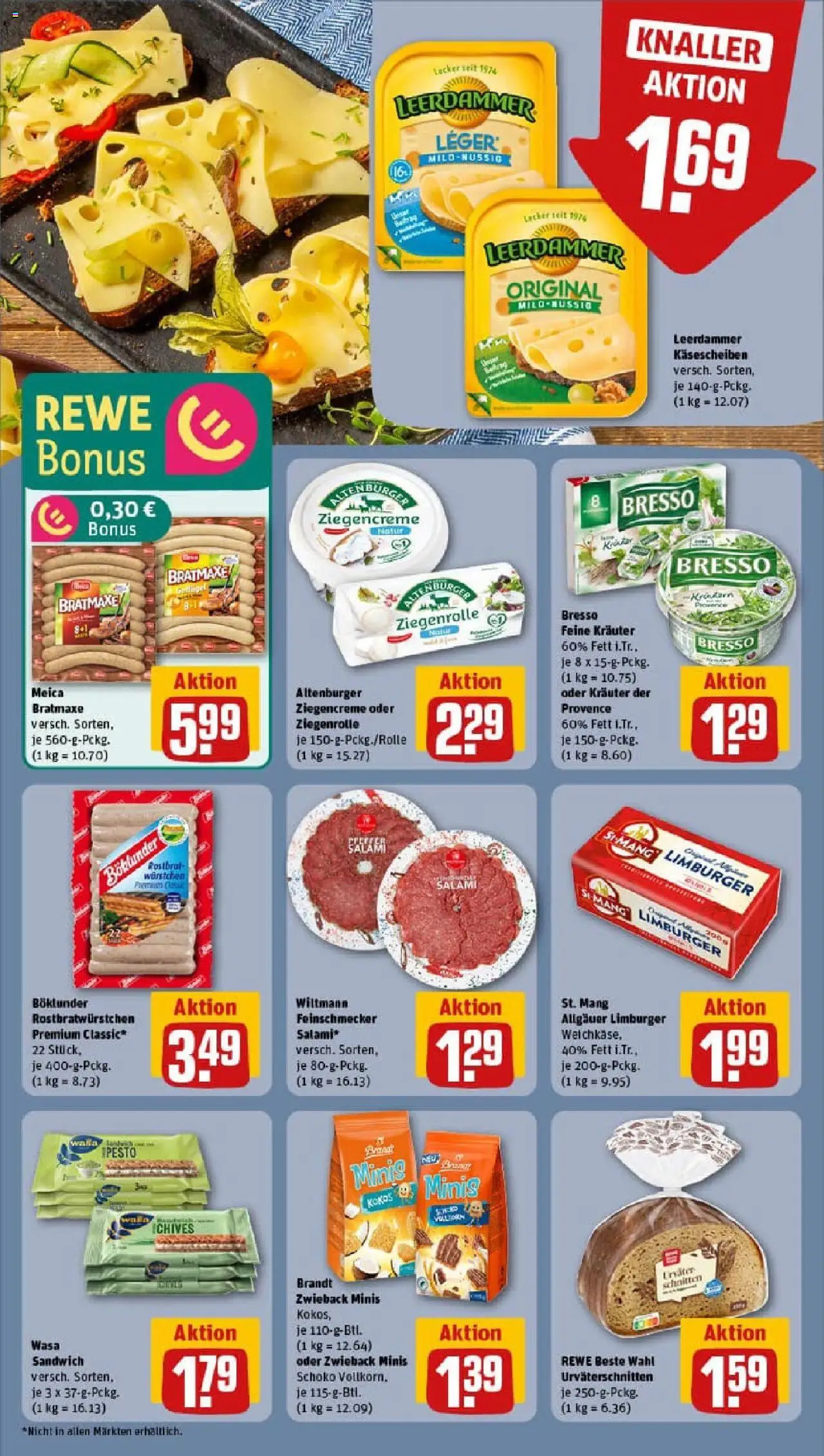 Rewe prospekt Nordheim V.d. Rhön	 - gültig ab dem 11.08.2025 | Seite: 12 | Produkte: Bresso, Leerdammer, Meica, Salami