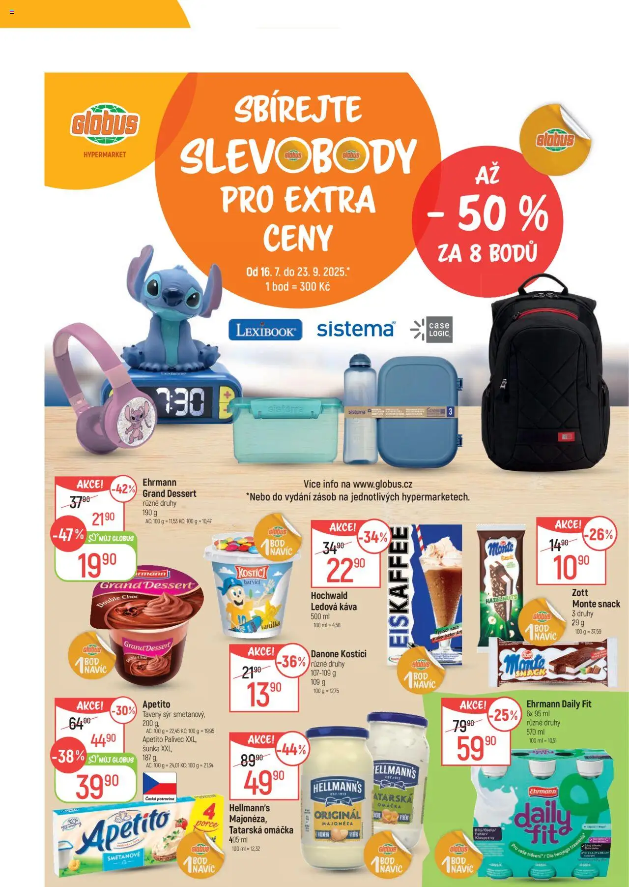 Globus leták - Olomouc od 16.07.2025 | Strana: 1 | Produkty: Tavený sýr, Sýr, Eiskaffee, Hellmann's