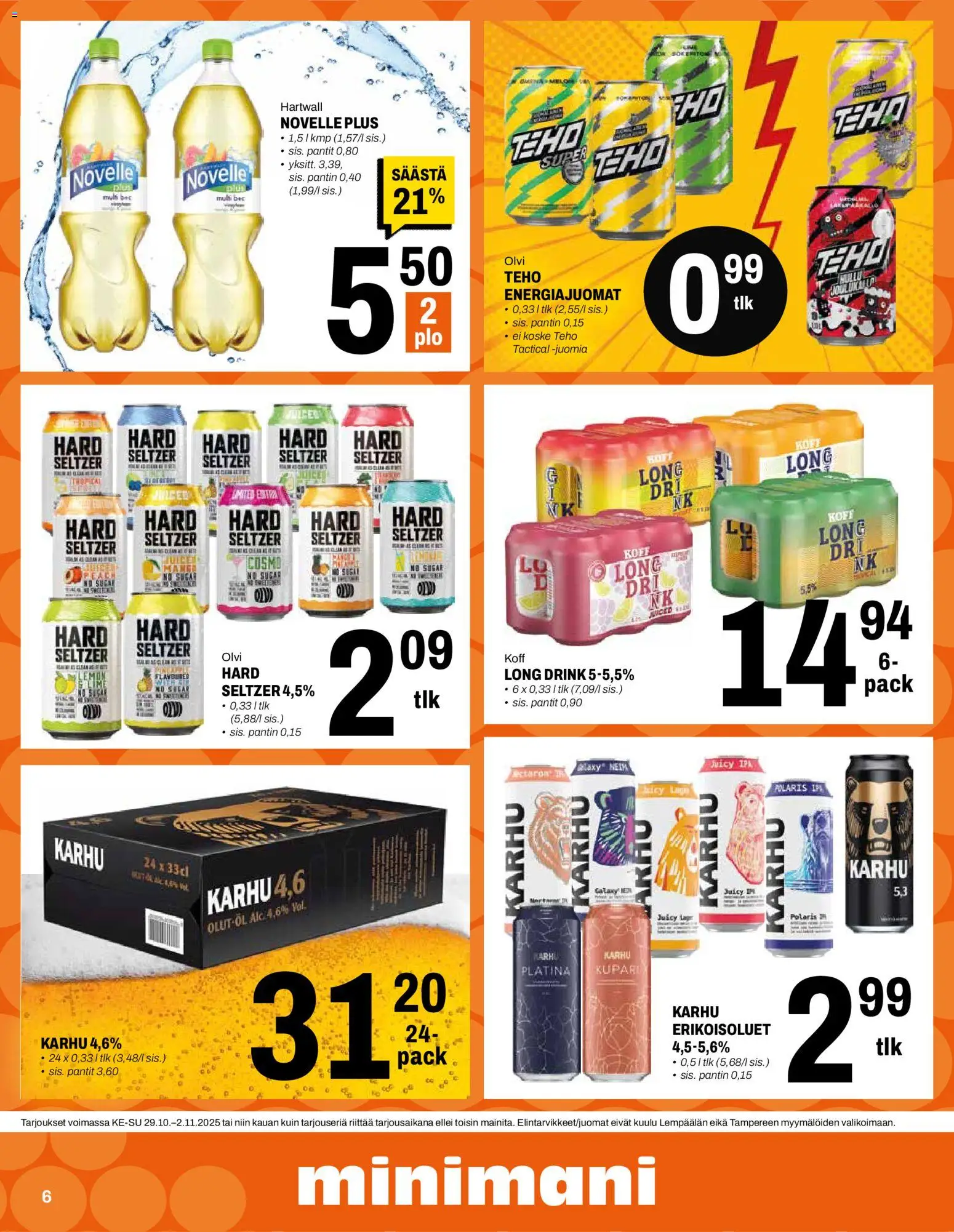 Minimani tarjoukset – voimassa 29.10.2025 alkaen | Sivu: 6