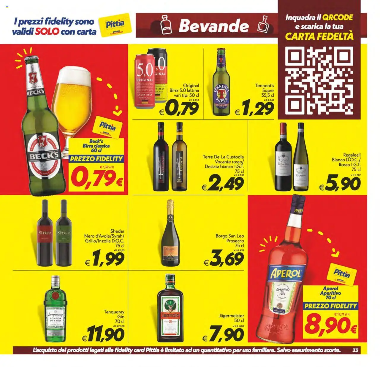 Volantino SuperConveniente del 18.09.2025 | Pagina: 33 | Prodotti: Tennent's, Birra, Prosecco, Aperol