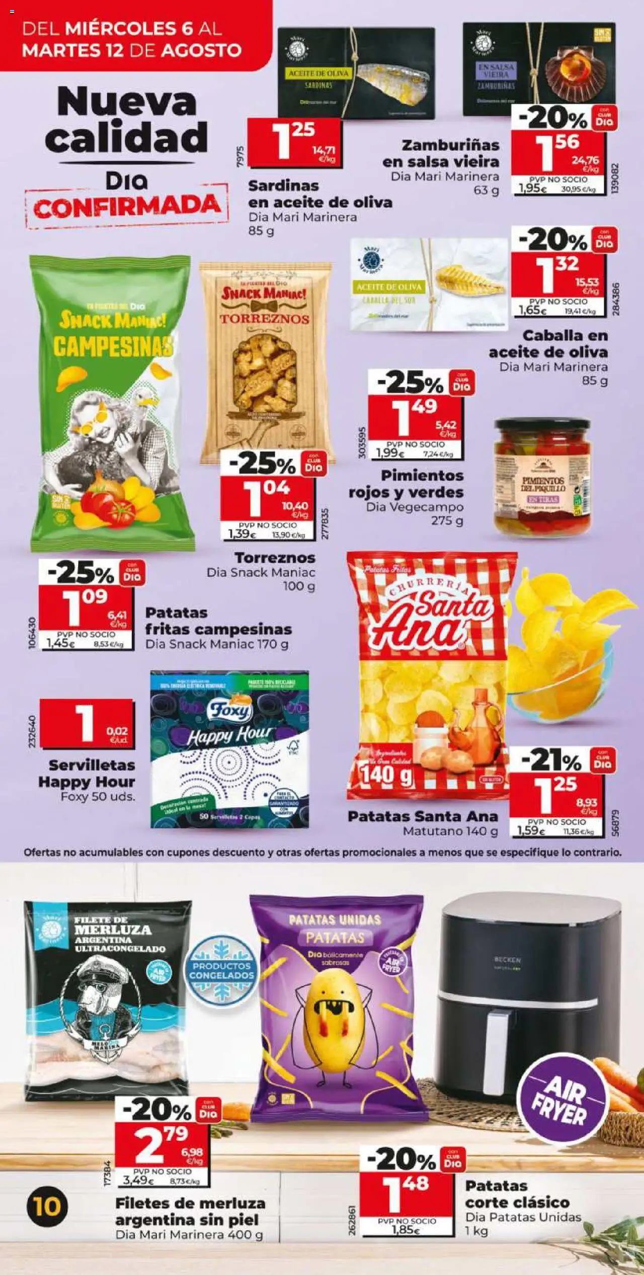 Dia - folleto Market │ válido desde el 06.08.2025 | Página: 10 | Productos: Aceite, Filetes de merluza, Aceite de oliva, Σταθμός εργασίας