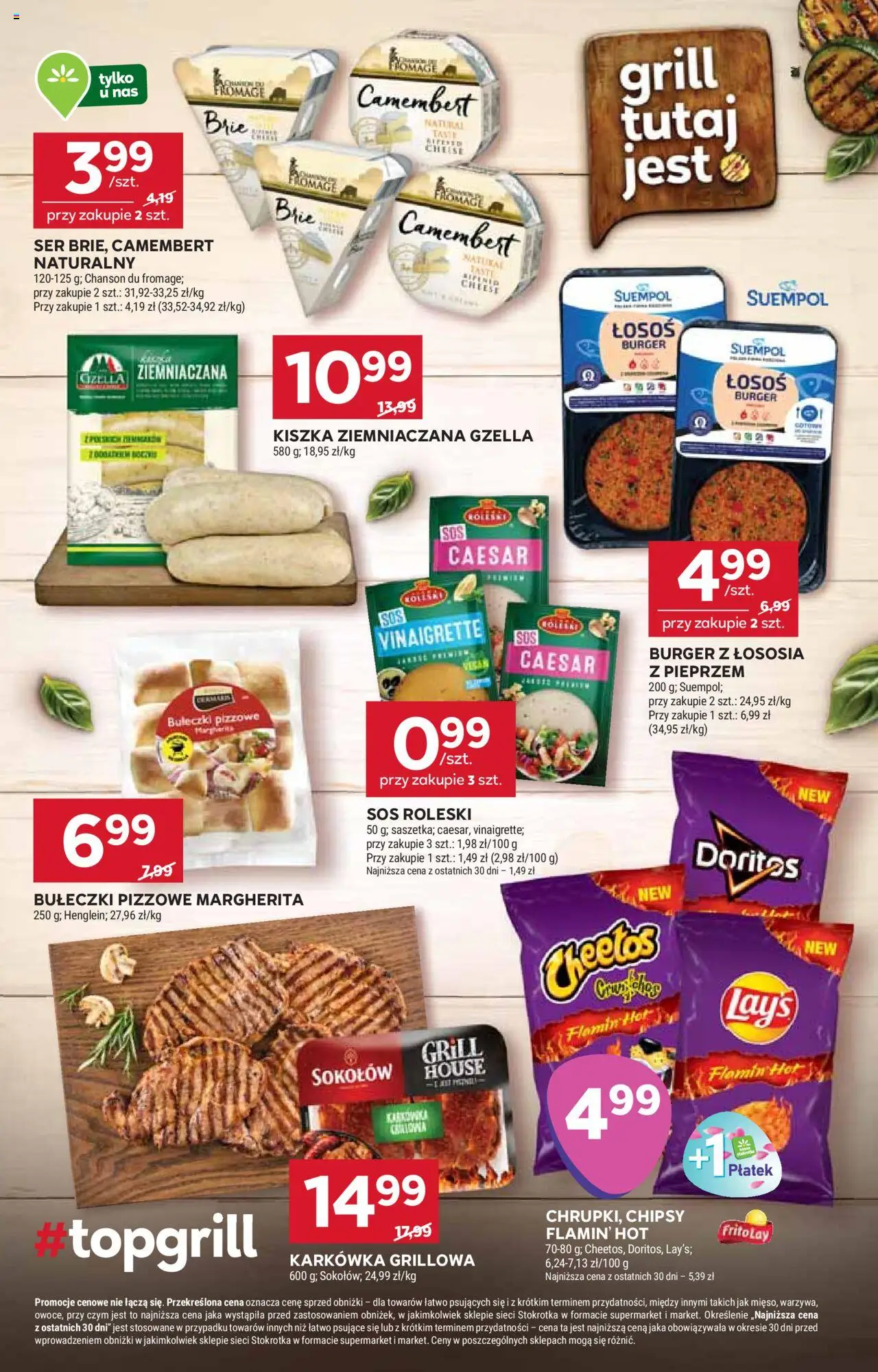 Stokrotka Gazetka od 21.08.2025 | Strona: 9 | Produkty: Chipsy, Łosoś, Doritos, Camembert
