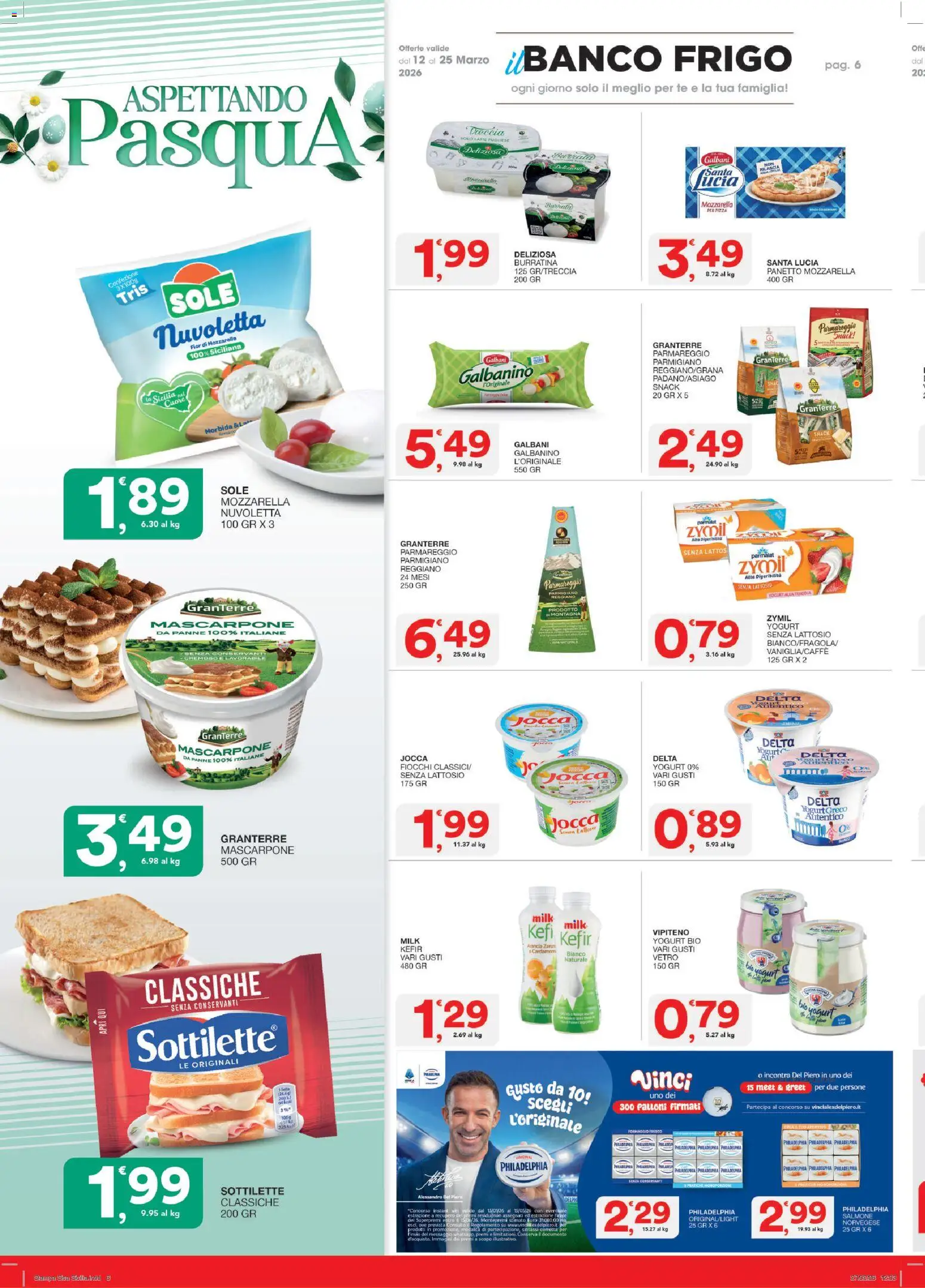 Volantino SISA del 12.03.2026 | Pagina: 6 | Prodotti: Salmone, Mozzarella, Formaggio, Mascarpone
