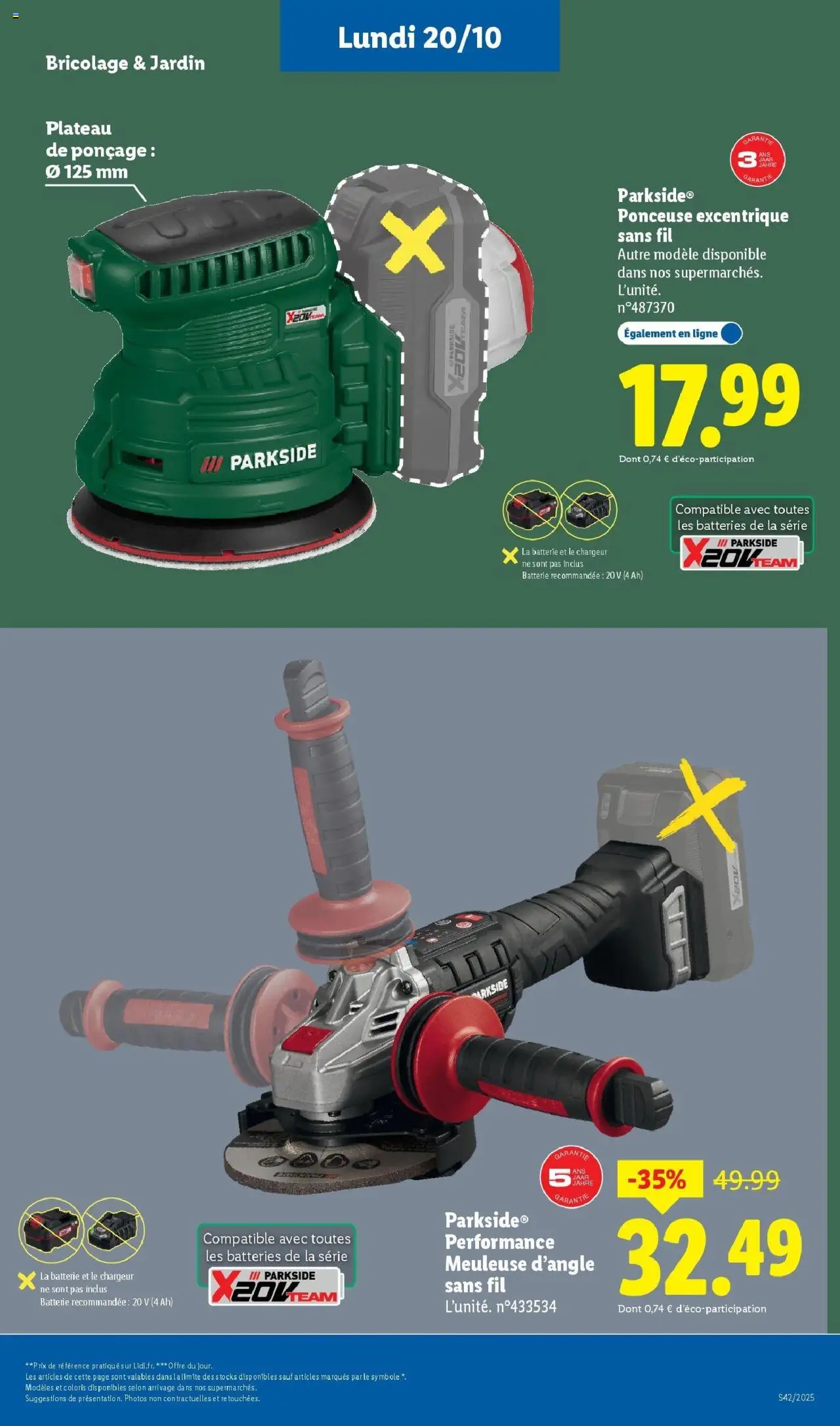 {H1} | Page: 57 | Produits: Meuleuse, Plateau, Ponceuse, Batterie