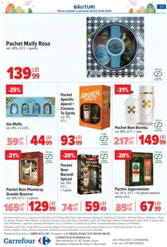 Ofertele Carrefour valabile de la 25.03.2026 | Pagină: 13 | Produse: Eșarfă, Cutie, Rom, Aperol