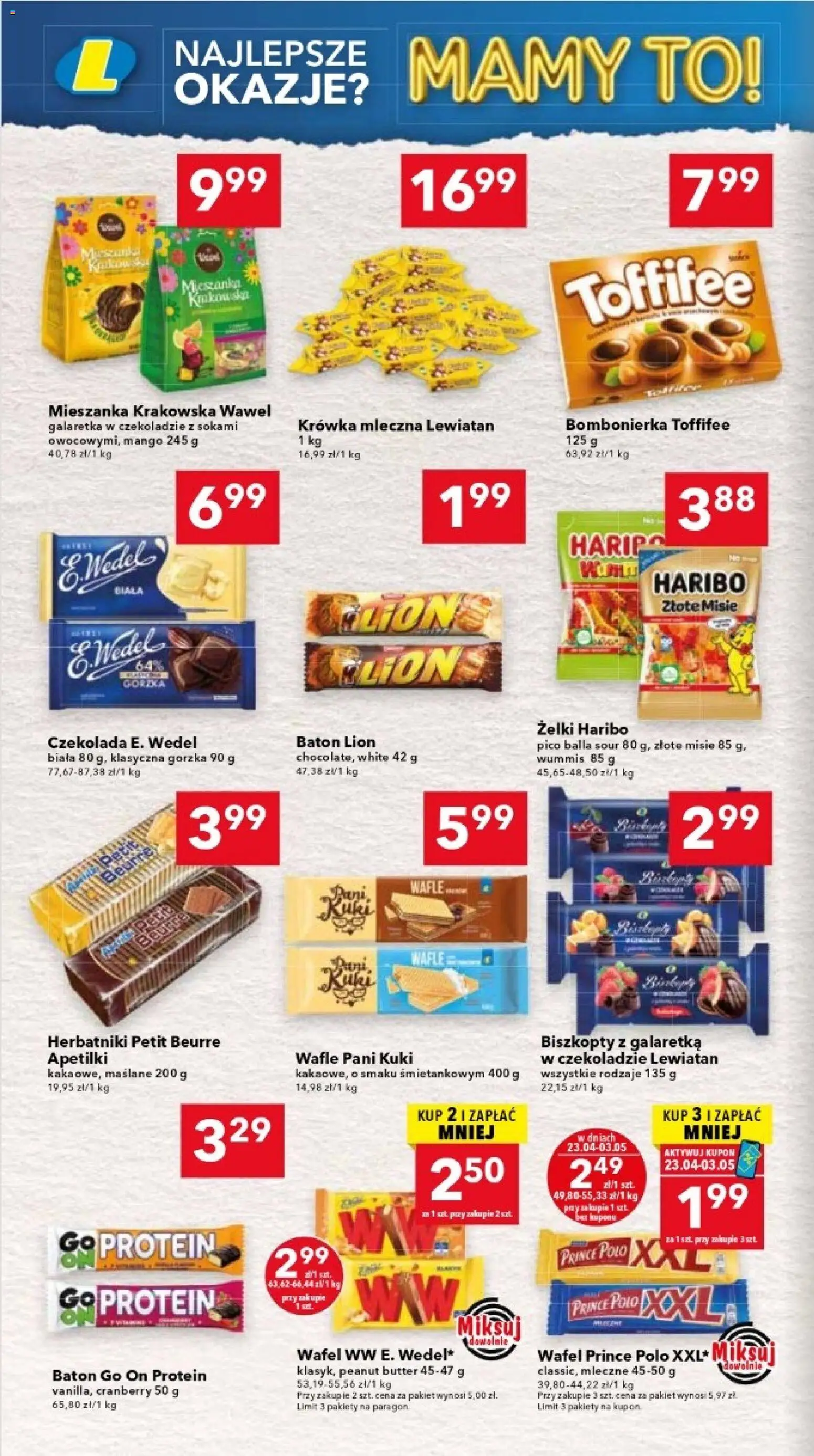 Lewiatan gazetka - Warszawa od 23.04.2026 | Strona: 10 | Produkty: Żelki haribo, Bombonierka, Żelki, Czekolada