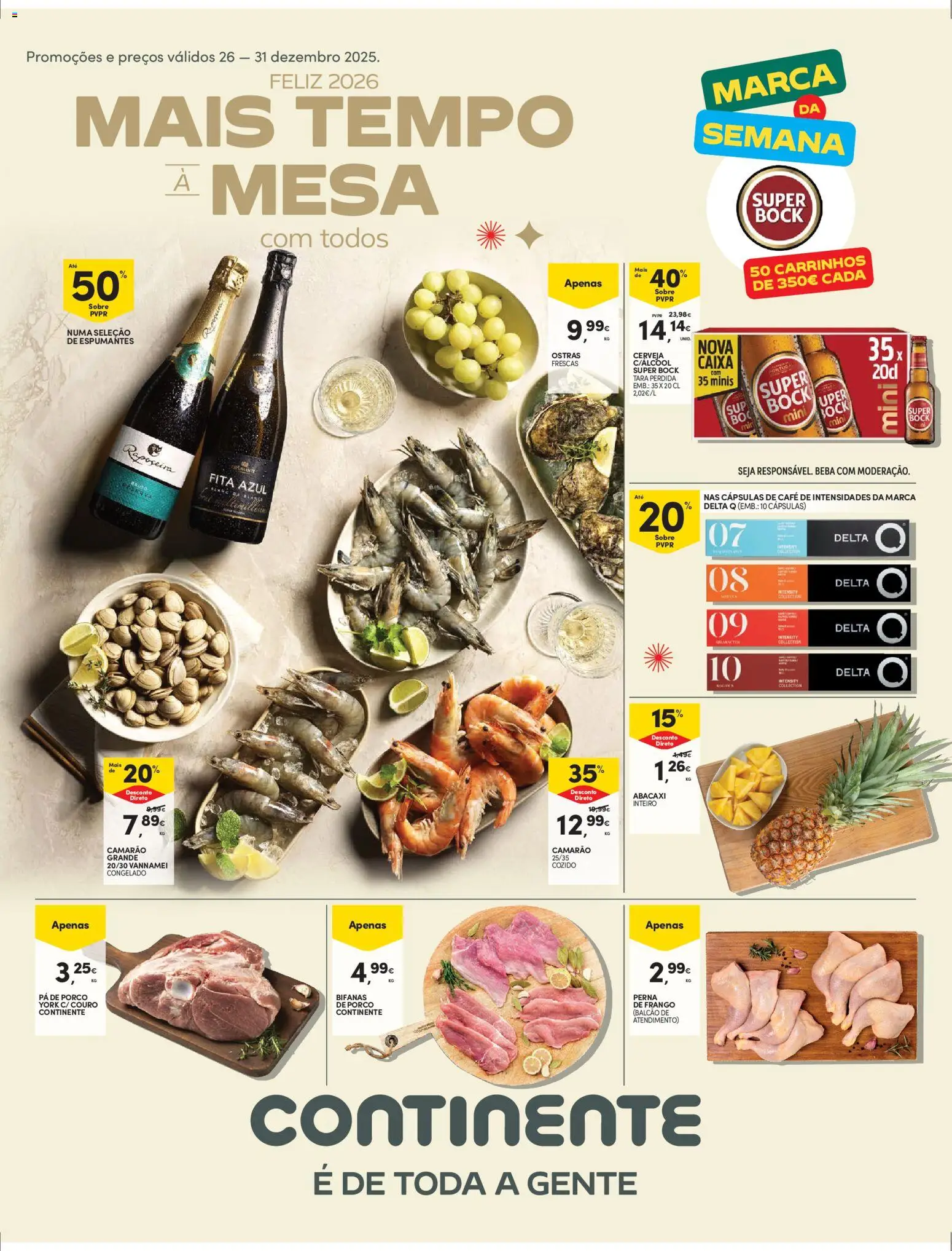 Continente - Madeira │ válido de 26.12.2025 | Página: 1 | Produtos: Frango, Delta q, Camarão, Cerveja