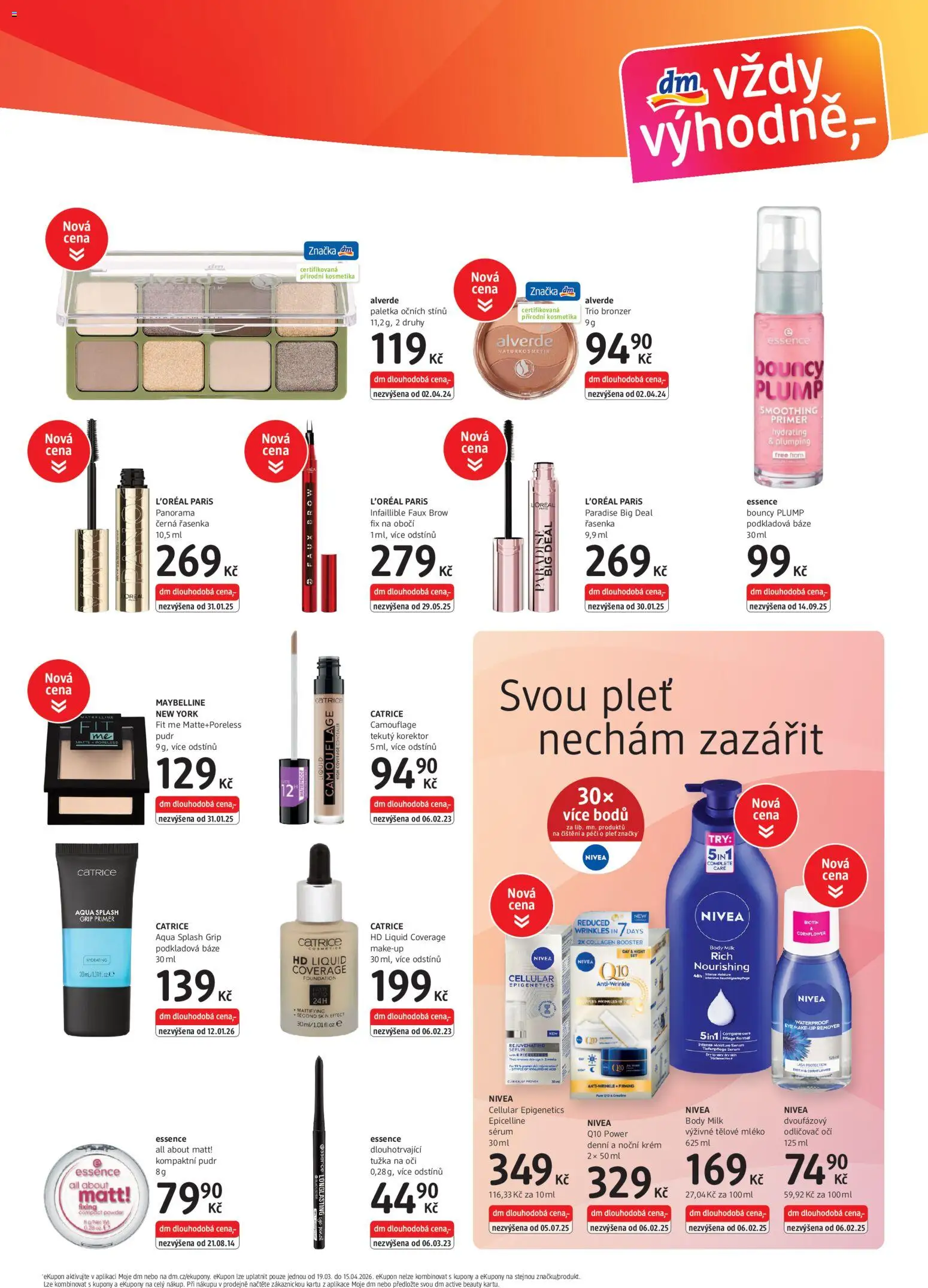 dm drogerie leták - Express od 19.03.2026 | Strana: 3 | Produkty: Tělové mléko, Nivea, Pudr, Bronzer