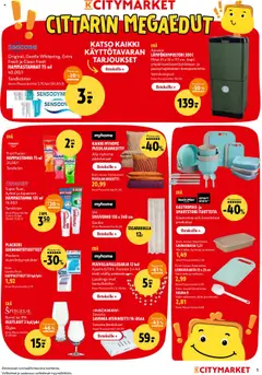 K-Citymarket tarjoukset – voimassa 15.09.2025 alkaen | Sivu: 5 | Tuotteet: Pussilakanasetti, Hammastahna, Paristot