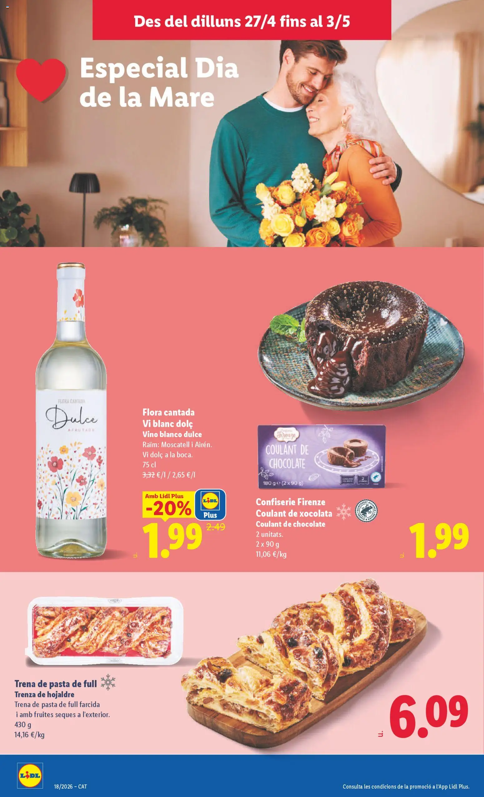 Lidl folleto │ válido desde el 27.04.2026 | Página: 20 | Productos: Chocolate, Vino, Pasta