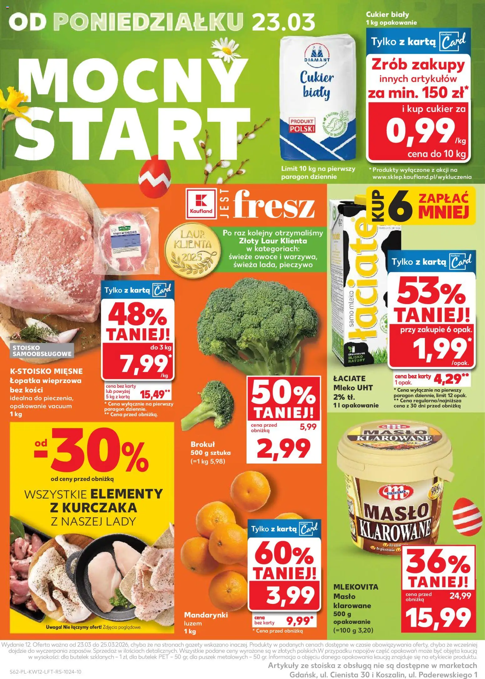 Kaufland gazetka od 19.03.2026 | Strona: 62 | Produkty: Pieczywo, Brokuł, Cukier biały, Cukier