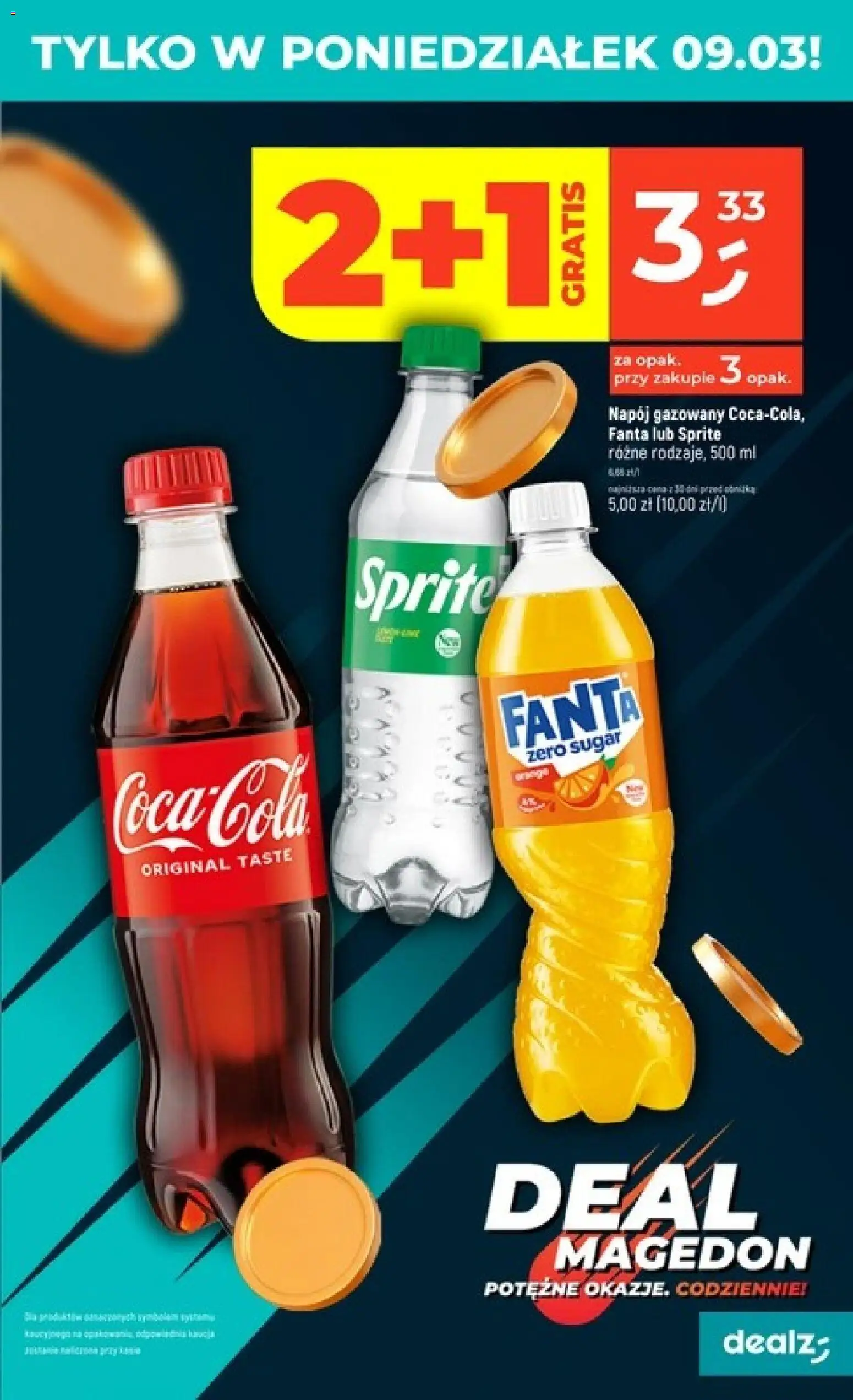 Dealz gazetka od 05.03.2026 | Strona: 5 | Produkty: Coca Cola zero, Sprite, Coca cola