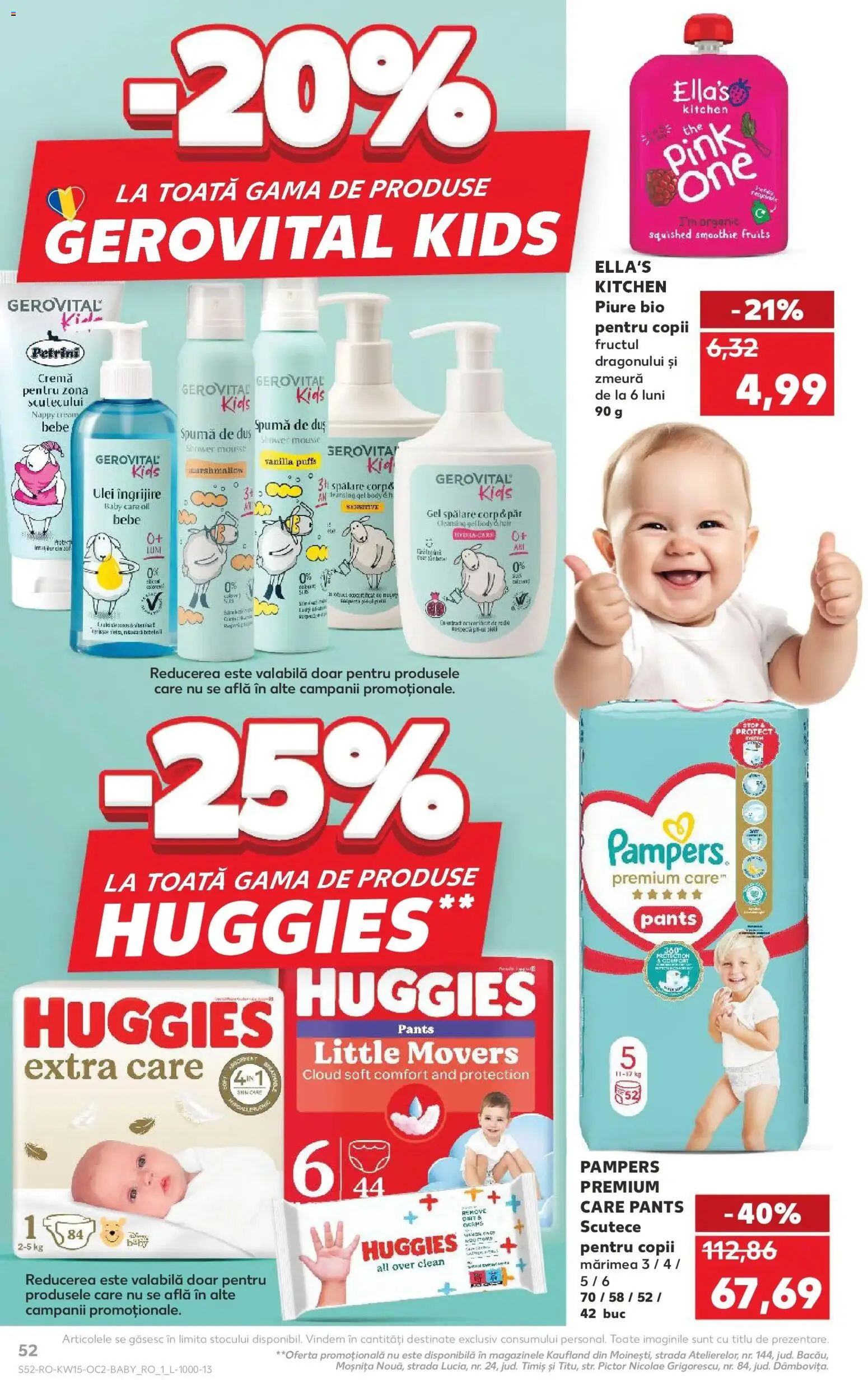 Noul catalog Kaufland – valabil de la 08.04.2026 | Pagină: 52 | Produse: Pomelo, Cremă, Ulei, Scutece