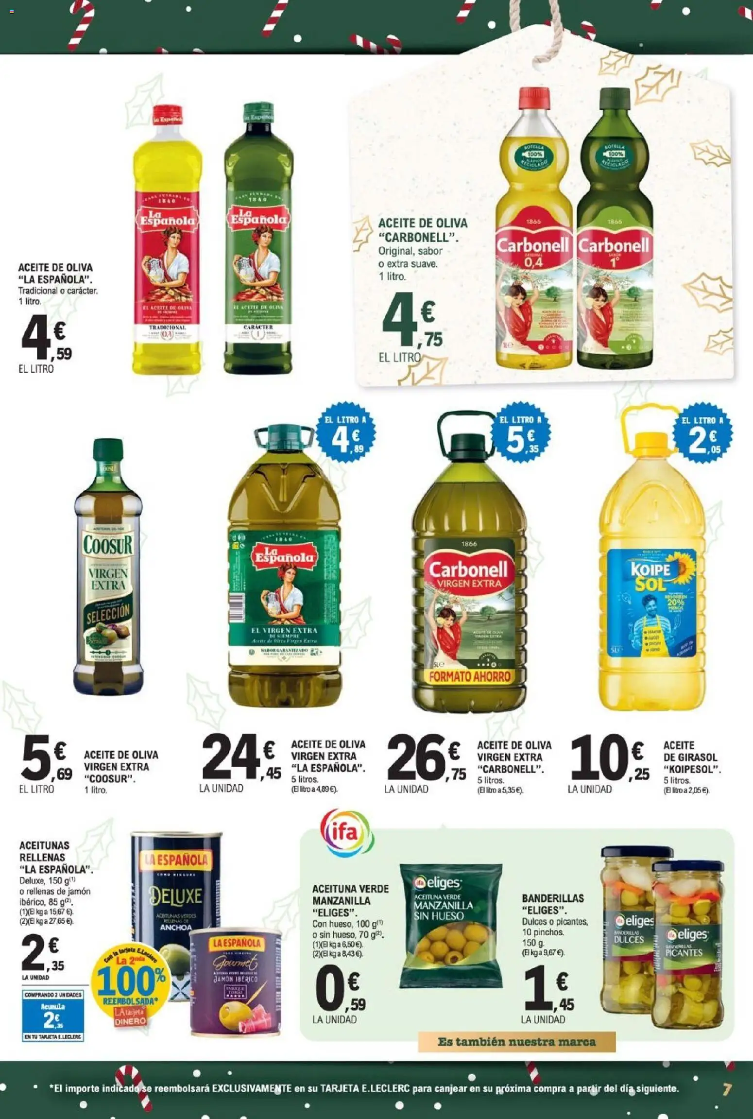 E.Leclerc folleto │ válido desde el 03.12.2025 | Página: 7 | Productos: Aceite, Jamón, Aceite de oliva, Anchoa