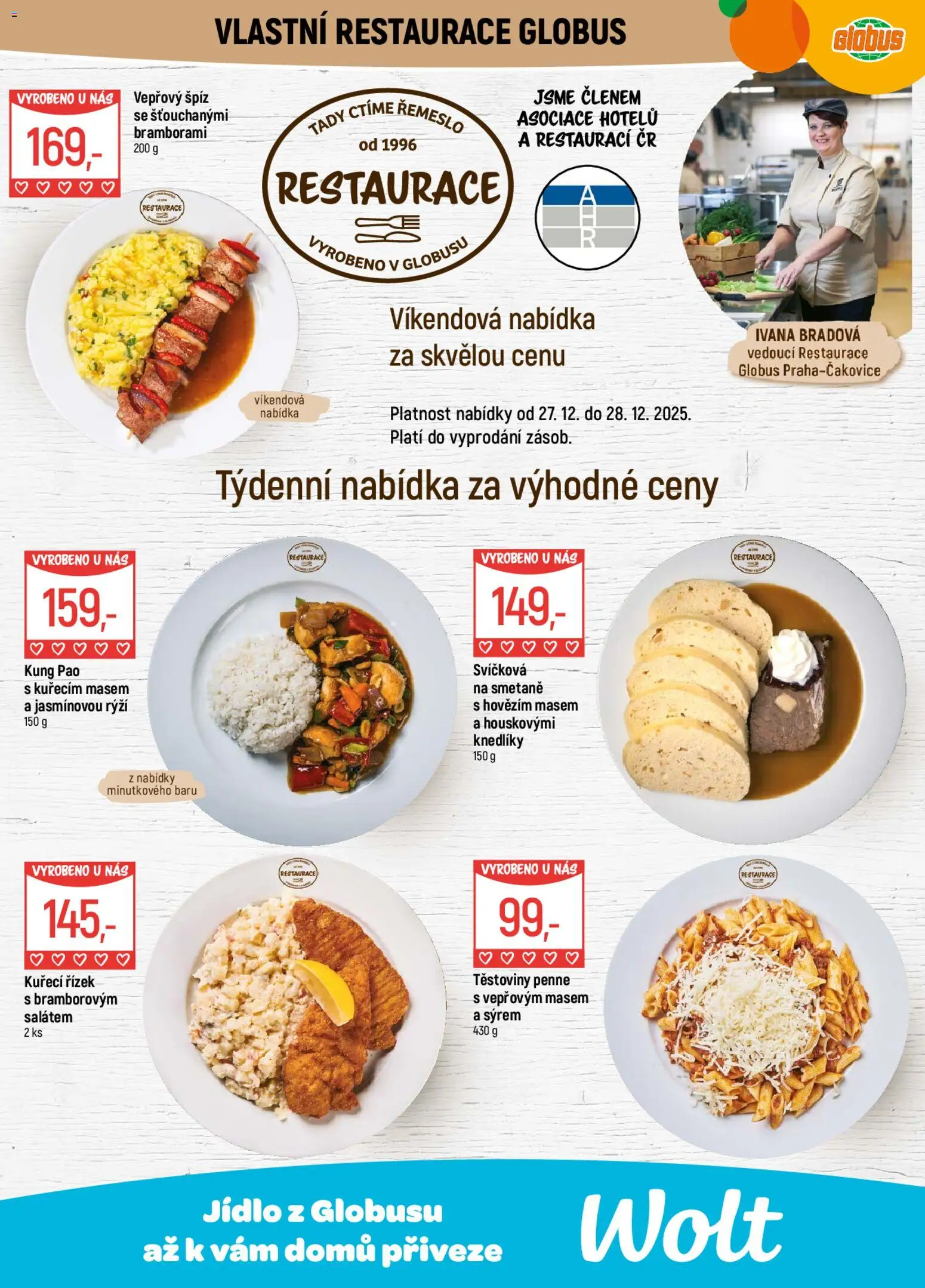 Globus leták od 27.12.2025 | Strana: 6 | Produkty: Špíz, Těstoviny, Kung pao, Rýži