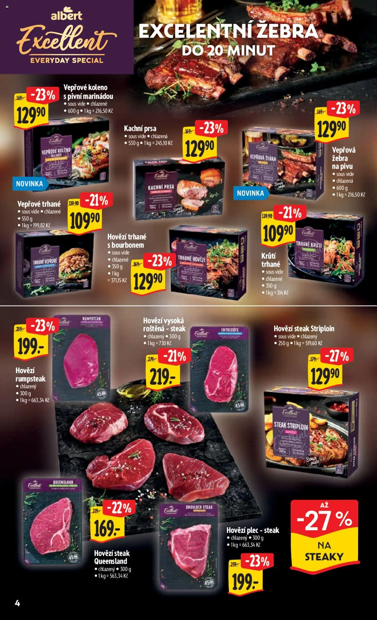 Albert leták - Hypermarket od 13.08.2025 | Strana: 9 | Produkty: Rumpsteak, Hovězí, Steak, Vepřová žebra