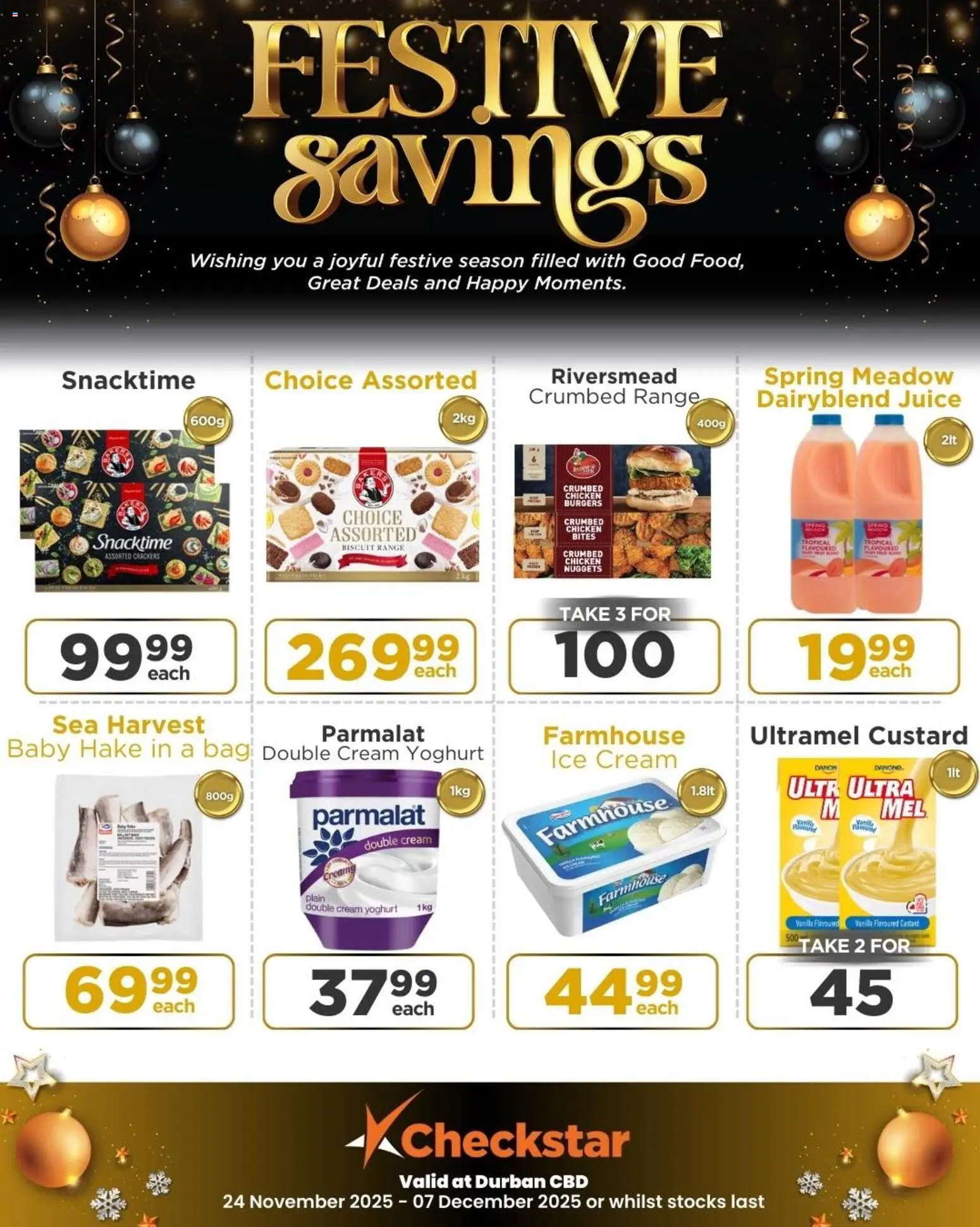 New Check Star catalogue – valid from 24.11.2025 | Page: 5 | Products: Custard, Yoghurt, Chicken, Ice cream