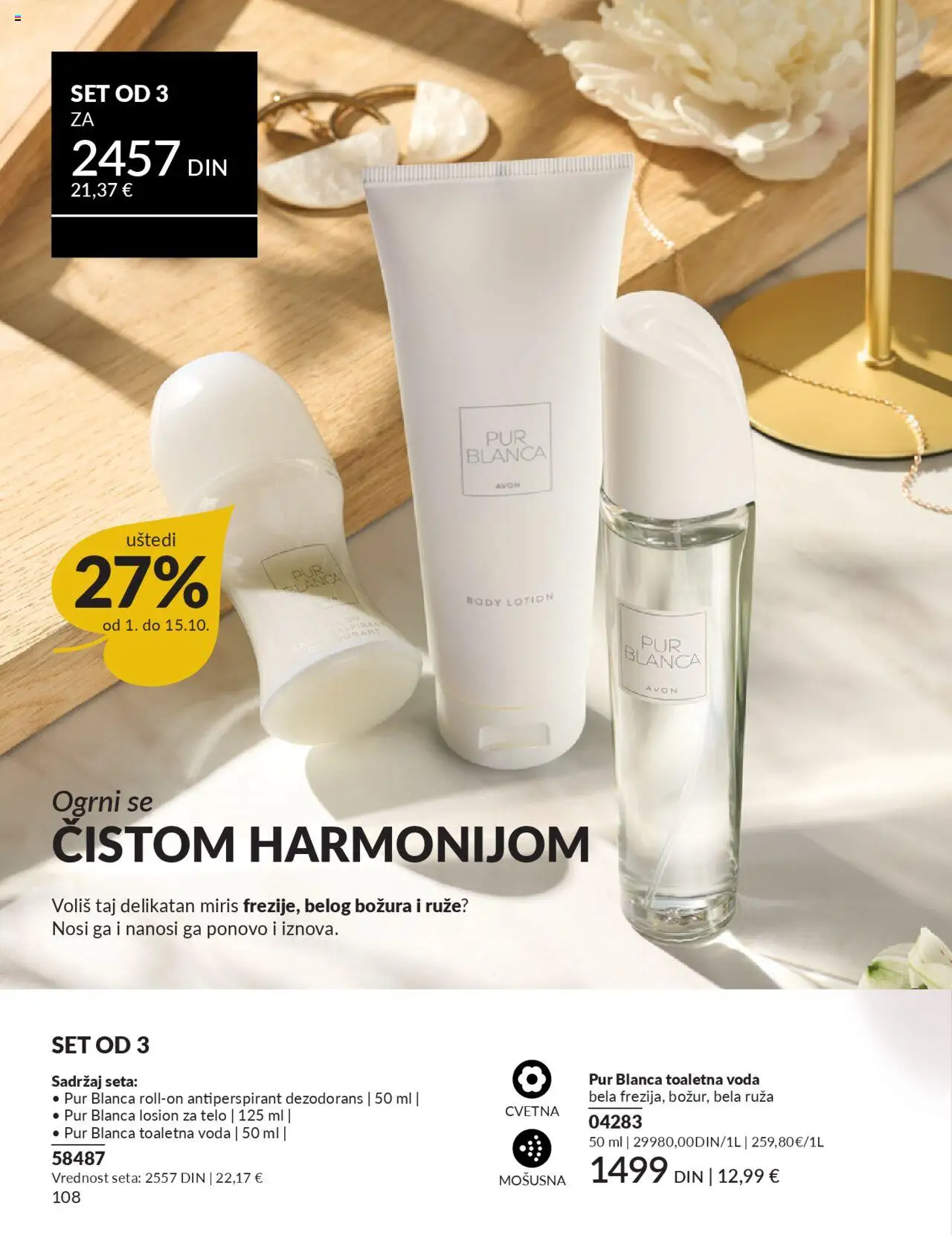 AVON katalog - važi od 01.10.2025 | Strana: 108 | Proizvode: Miris, Toaletna voda, Voda, Antiperspirant