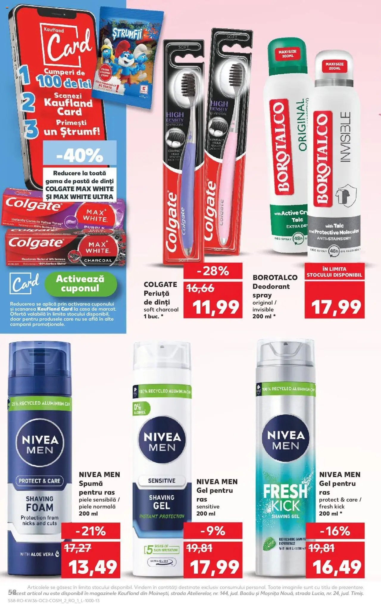 Noul catalog Kaufland – valabil de la 03.09.2025 | Pagină: 58 | Produse: Aloe vera, Deodorant, Pastă de dinți, Periuță de dinți