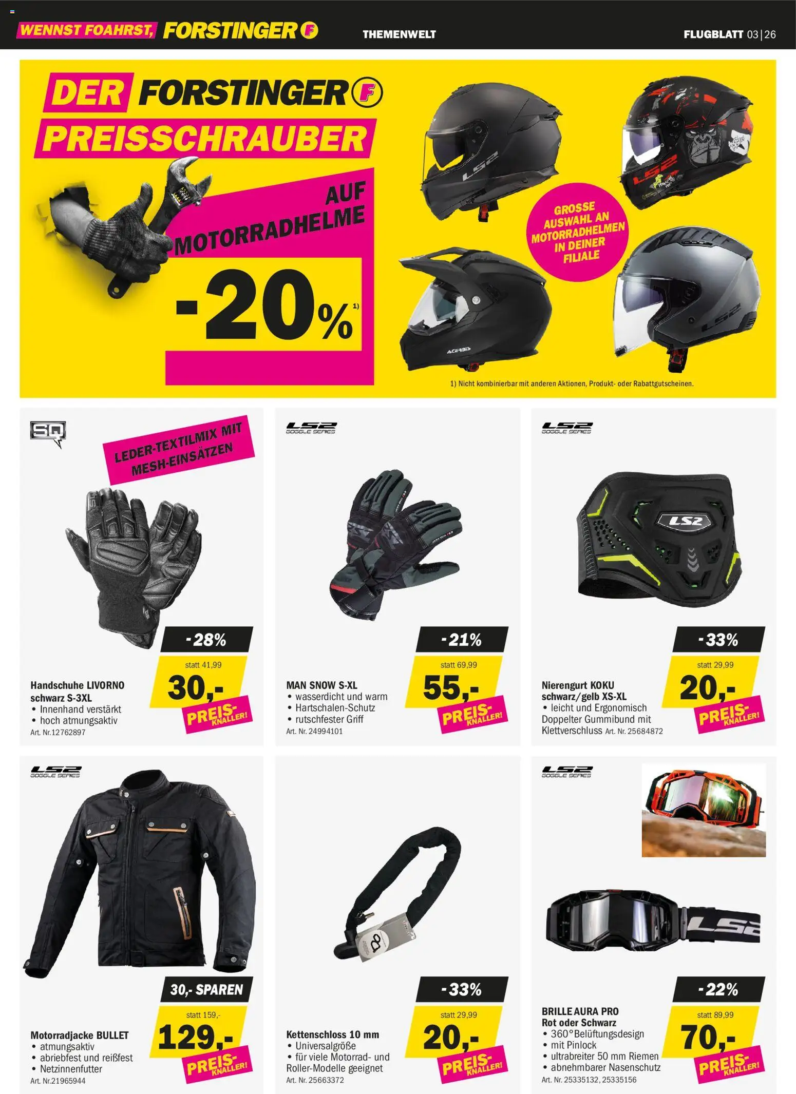 Forstinger Flugblatt gültig ab 25.02.2026 | Seite: 8 | Produkte: Handschuhe, Brille