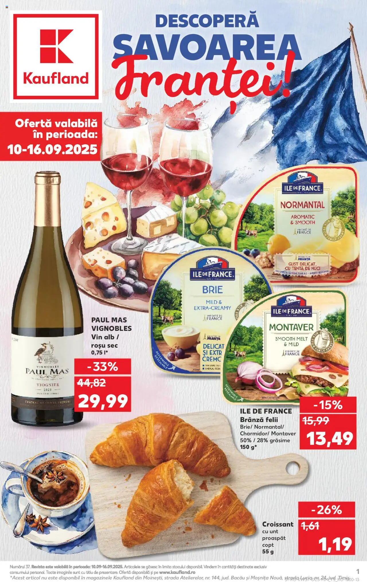 Kaufland RO akciós ujság - amely érvényes a következő dátumtól: 10.09.2025 | Oldal: 1 | Termékek: Croissant