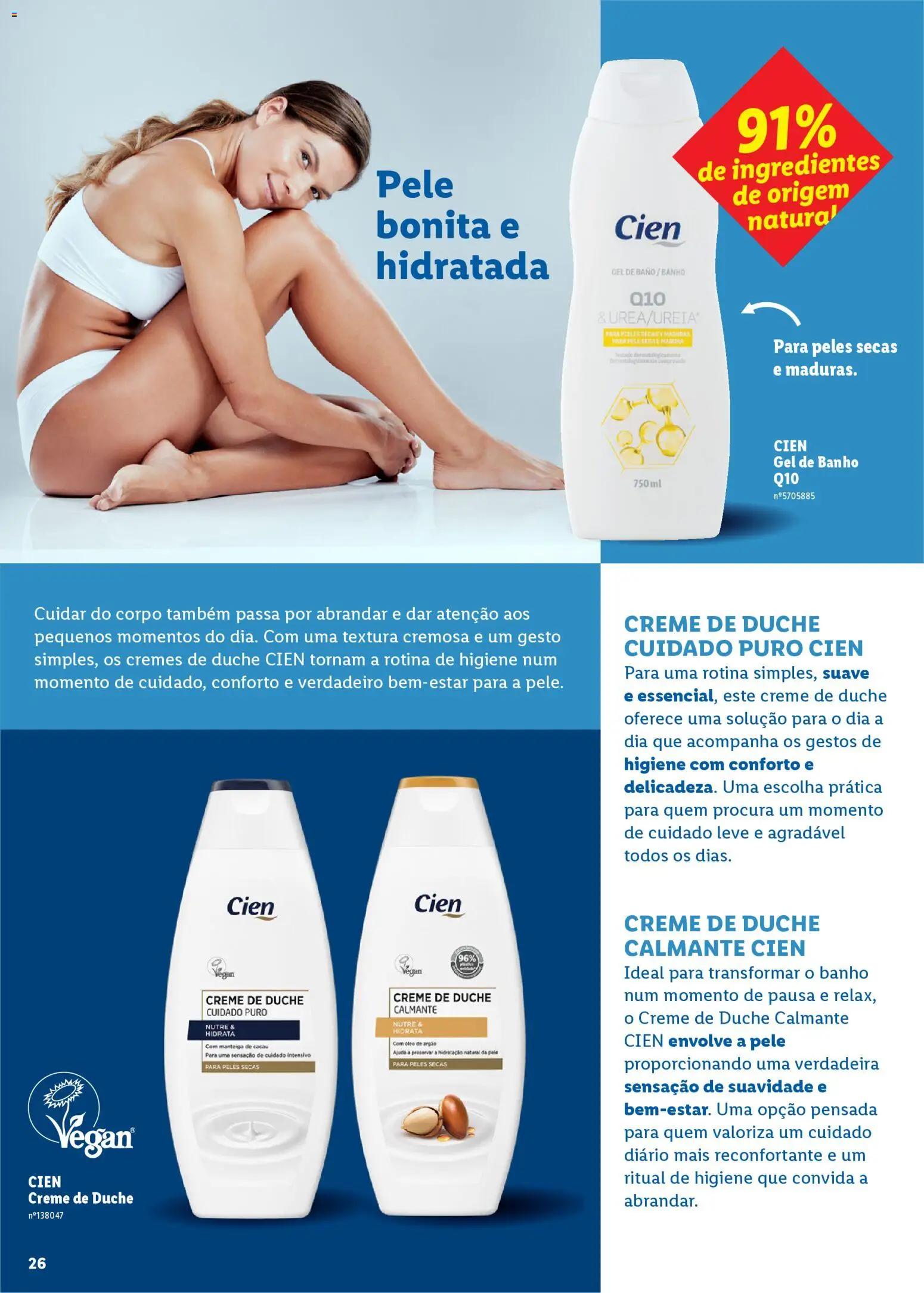 Lidl Beleza Inteligente │ válido de 16.03.2026 | Página: 26 | Produtos: Manteiga, Banho, Óleo, Creme