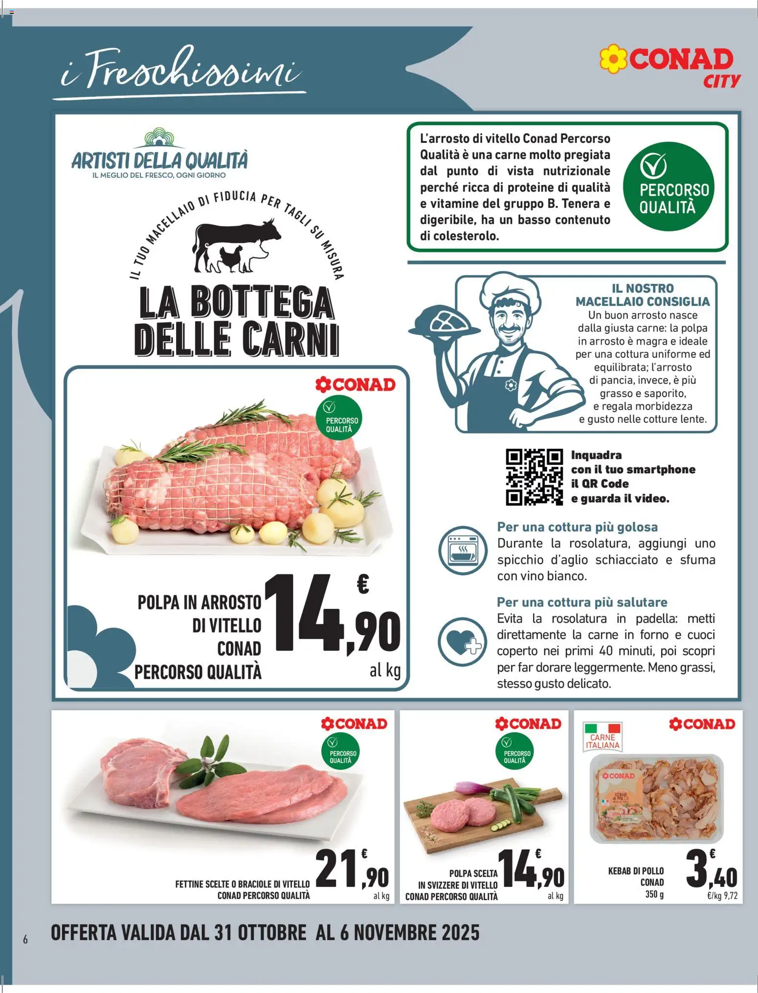 Volantino Conad del 31.10.2025 | Pagina: 6 | Prodotti: Pollo, Vino, Smartphone, Padella