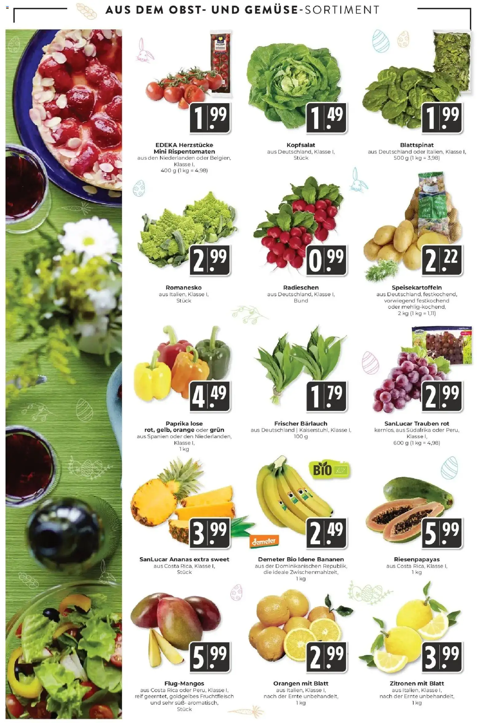 Edeka prospekt Schliengen	 – gültig ab 30.03.2026 | Seite: 11 | Produkte: Ananas, Obst, Salat, Zitronen
