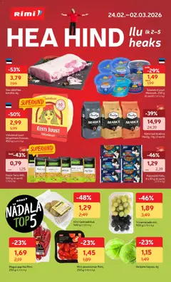 Rimi kliendilehe eelvaade alates 24.02.2026