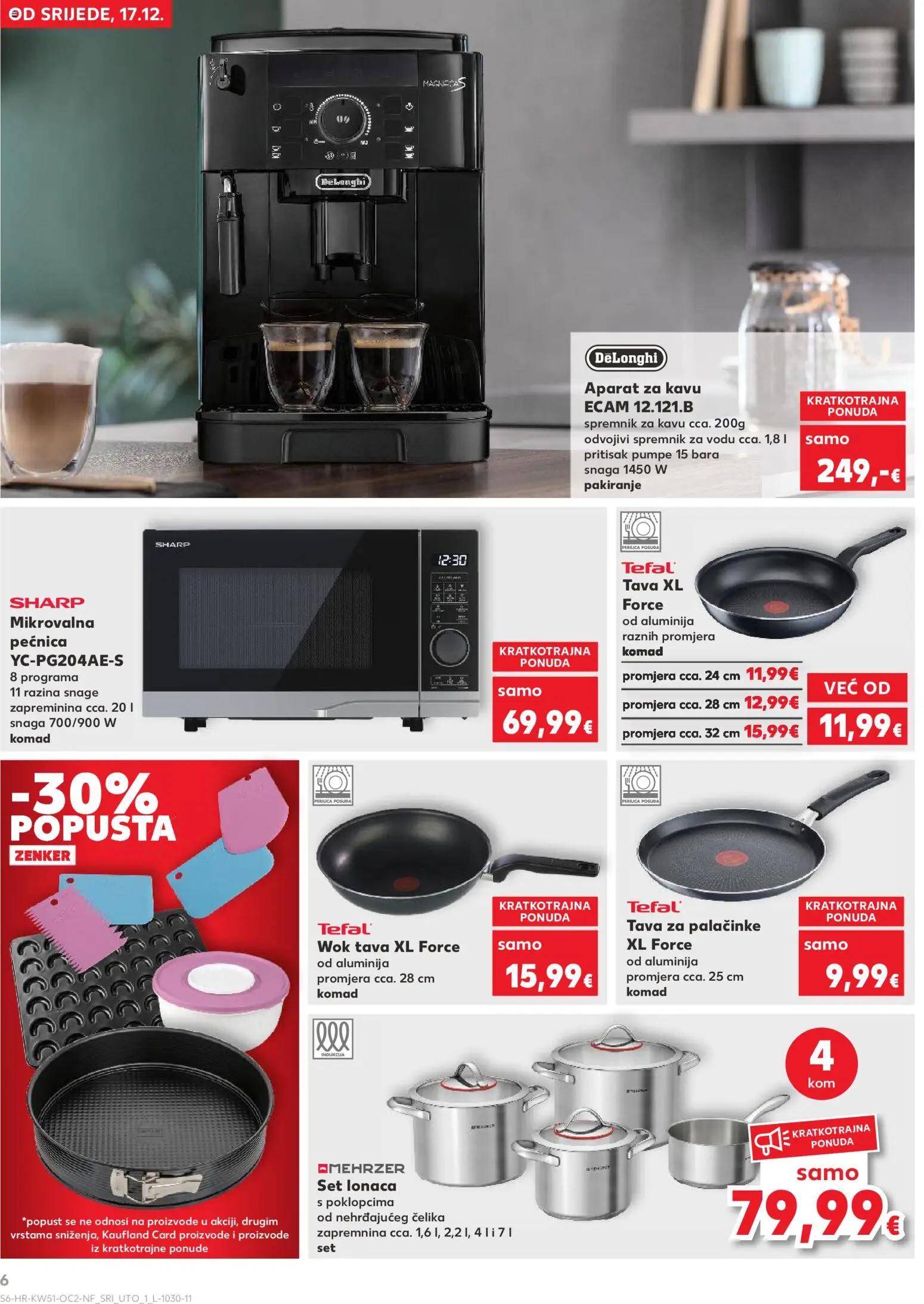 Kaufland HR akciós ujság - amely érvényes a következő dátumtól: 17.12.2025 | Oldal: 6 | Termékek: Tefal
