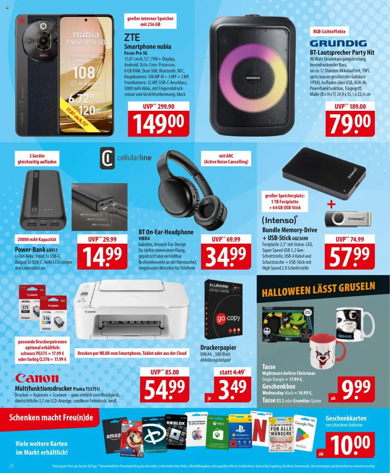 Famila Prospekt 	 – gültig ab 27.10.2025 | Seite: 20 | Produkte: Kabel, Xbox, Apple, Smartphone