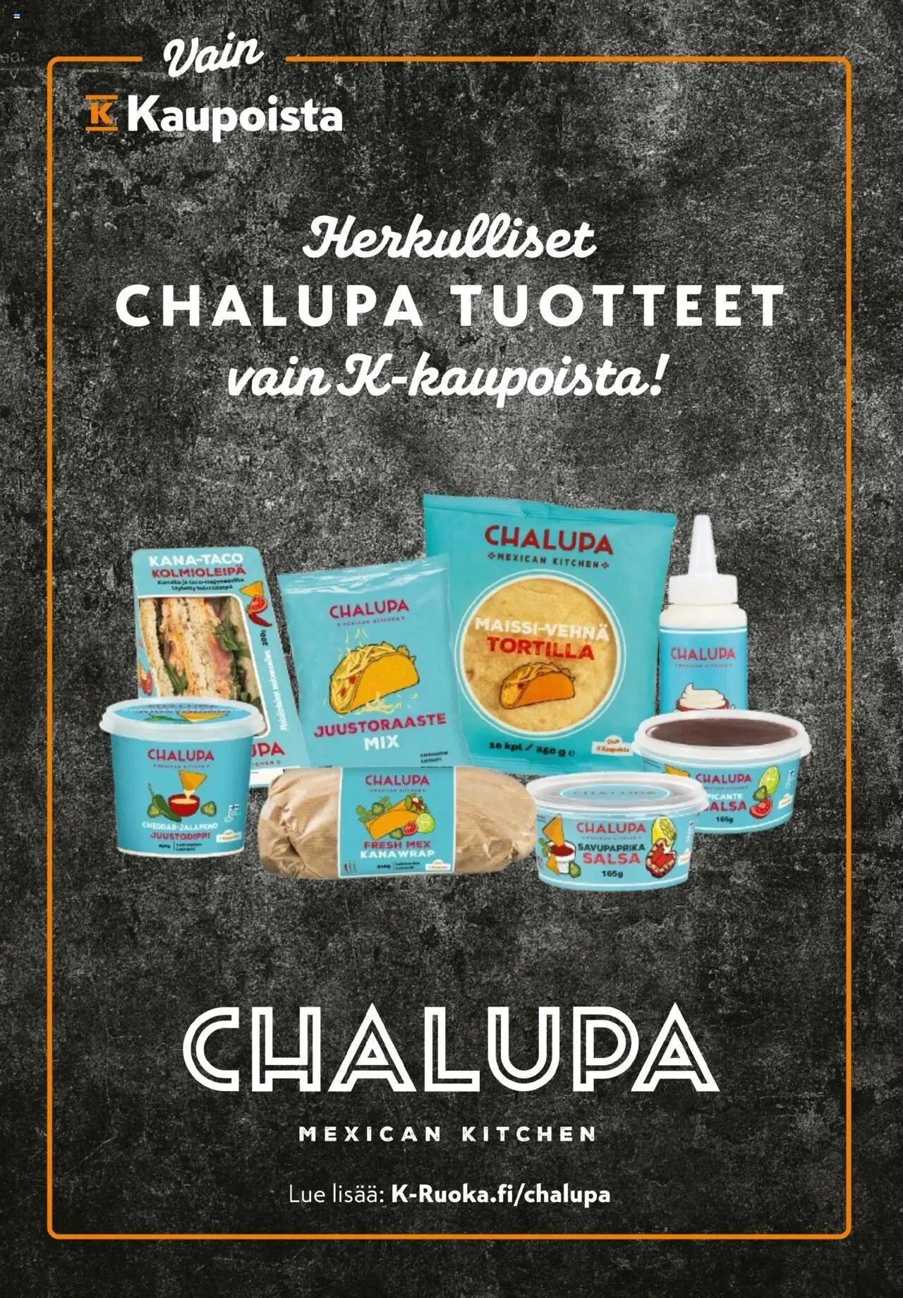 K-Market - K-Ruoka – voimassa 01.10.2025 alkaen | Sivu: 54 | Tuotteet: Juustoraaste, Salsa, Tortilla