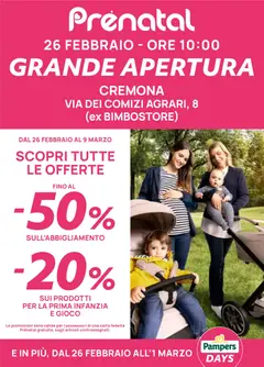 Anteprima del volantino Prenatal Apertura - Cremona catalogo valido a partire dal 26.02.2026
