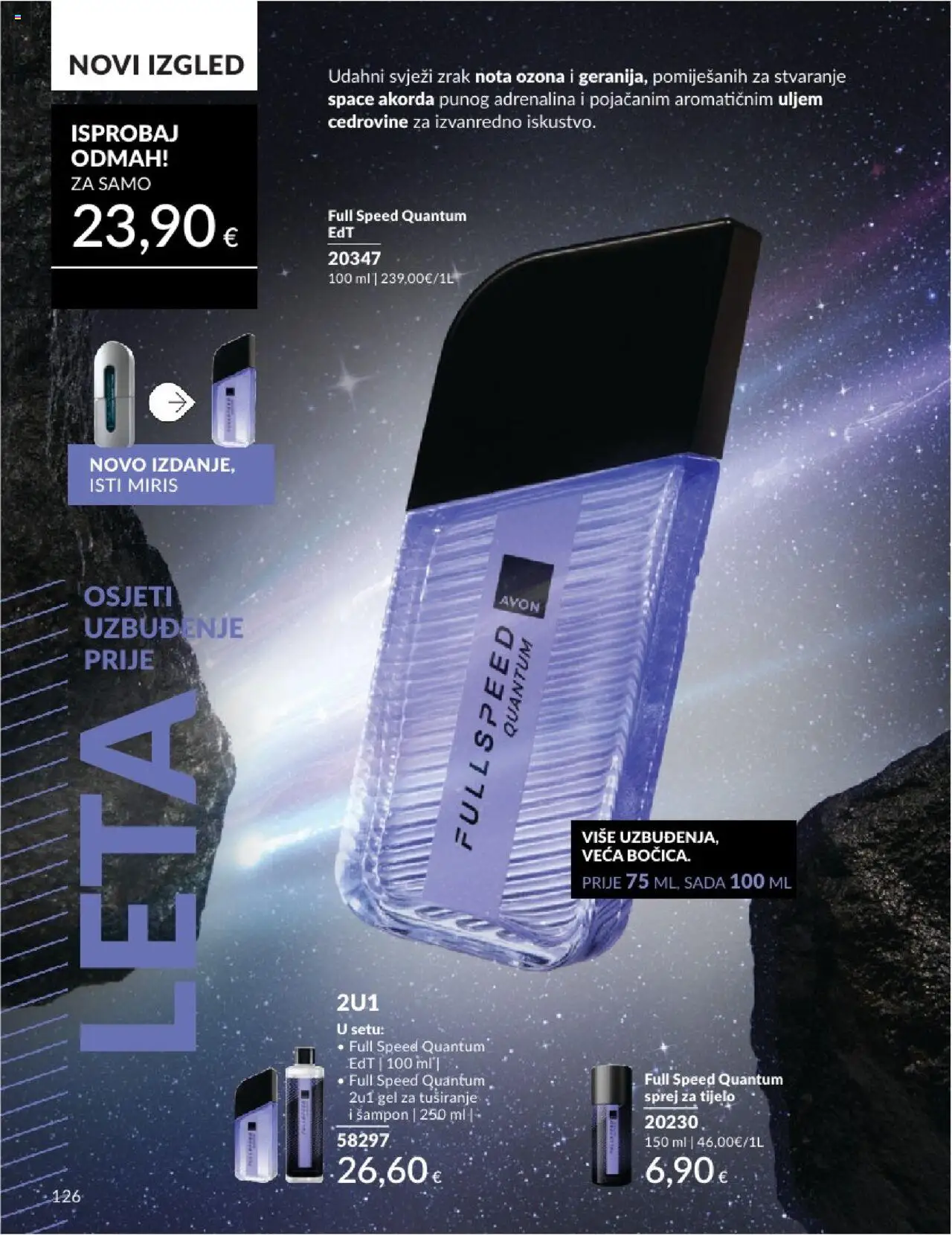 Avon katalog | vrijedi od 31.05.2025 | Stranica: 126 | Proizvodi: Sprej za tijelo, Miris, Šampon, Gel za tuširanje