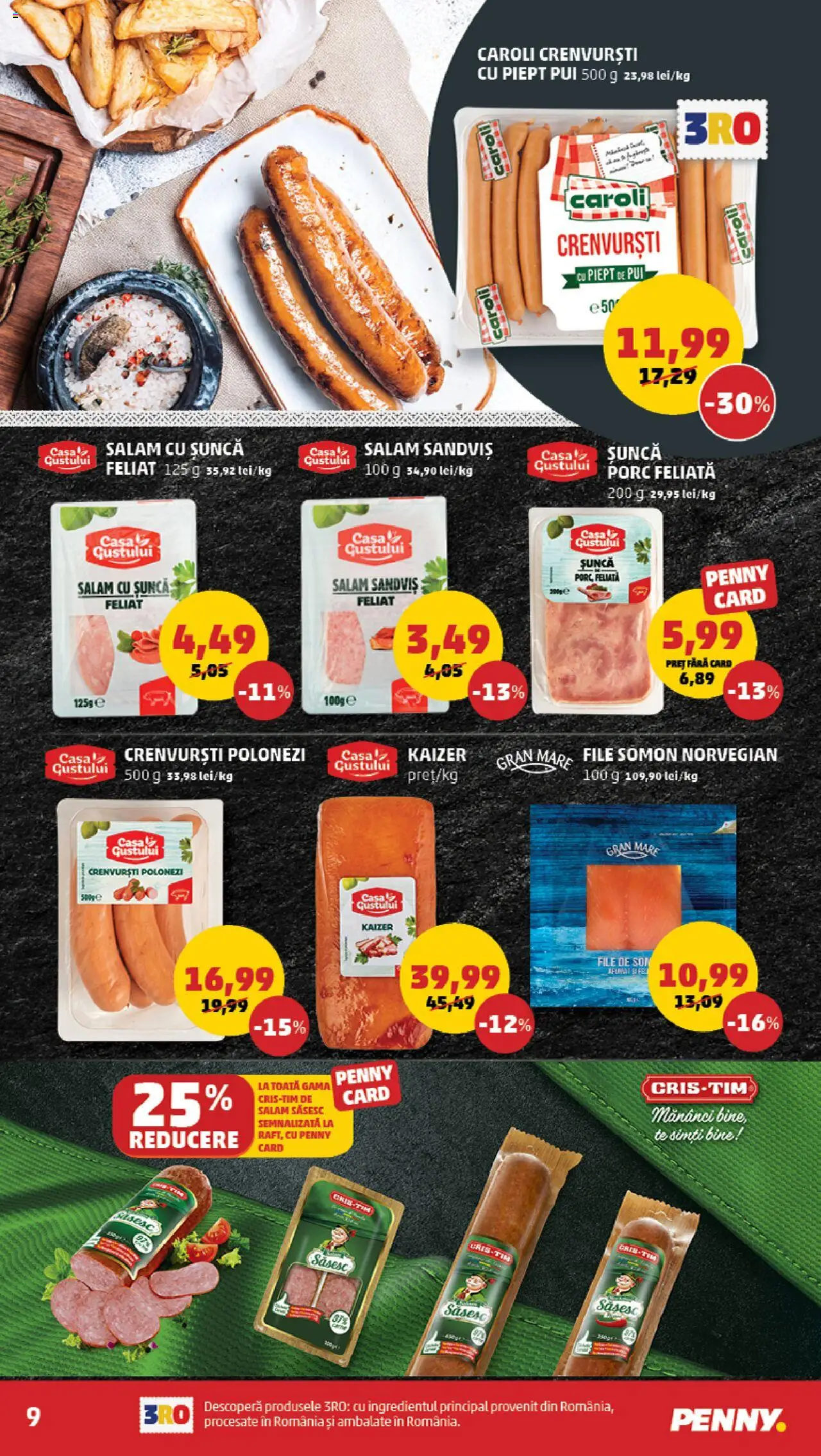 Noul catalog PENNY – valabil de la 24.09.2025 | Pagină: 9 | Produse: Bahçe aydınlatması, Not defteri, Hacıyatmaz Kedi Oyuncağı, Șuncă