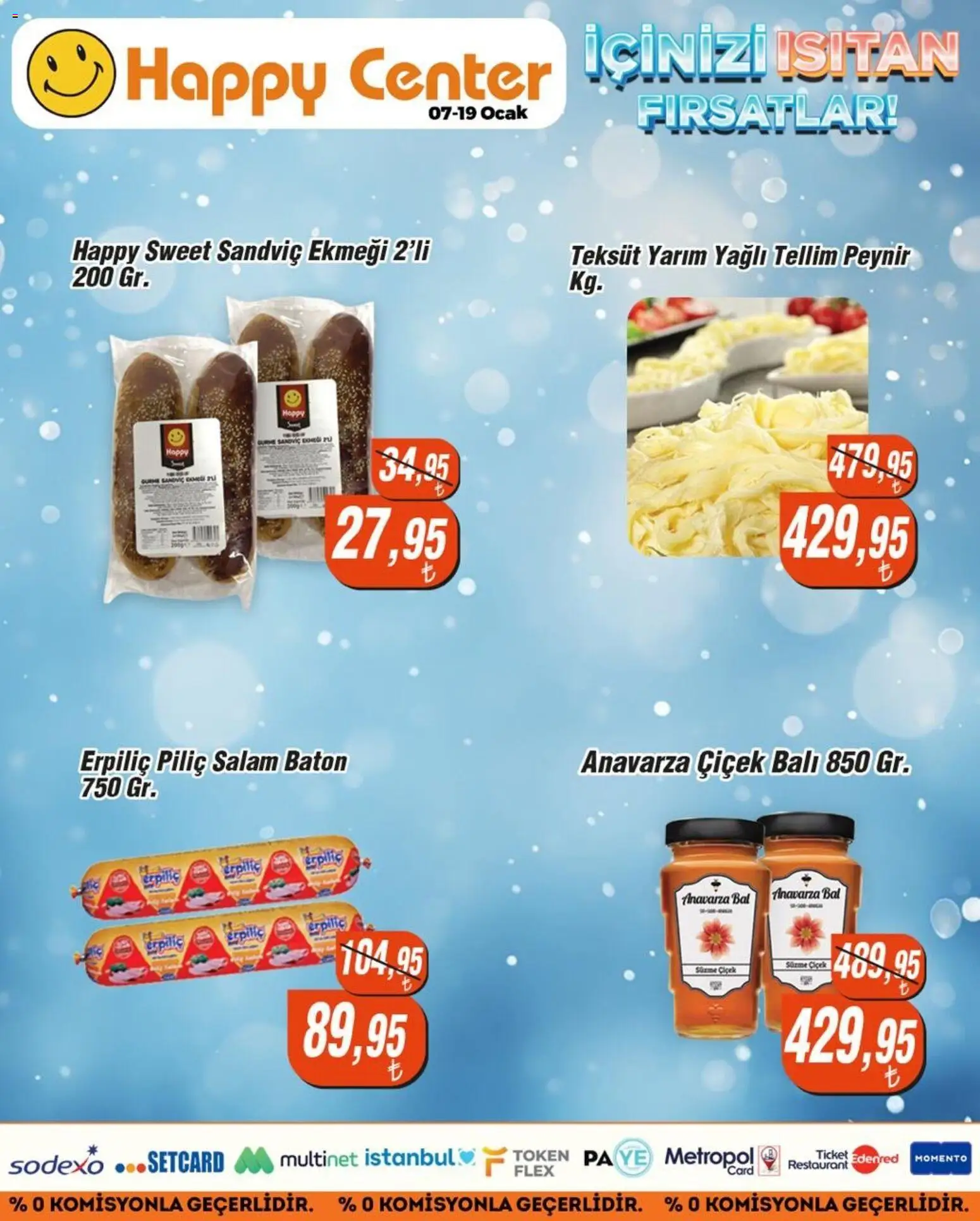 Happy Center Katalog - 07.01.2026 tarihinden itibaren geçerlidir | Sayfa: 2 | Ürünler: Peynir, Salam, Piliç, Ocak