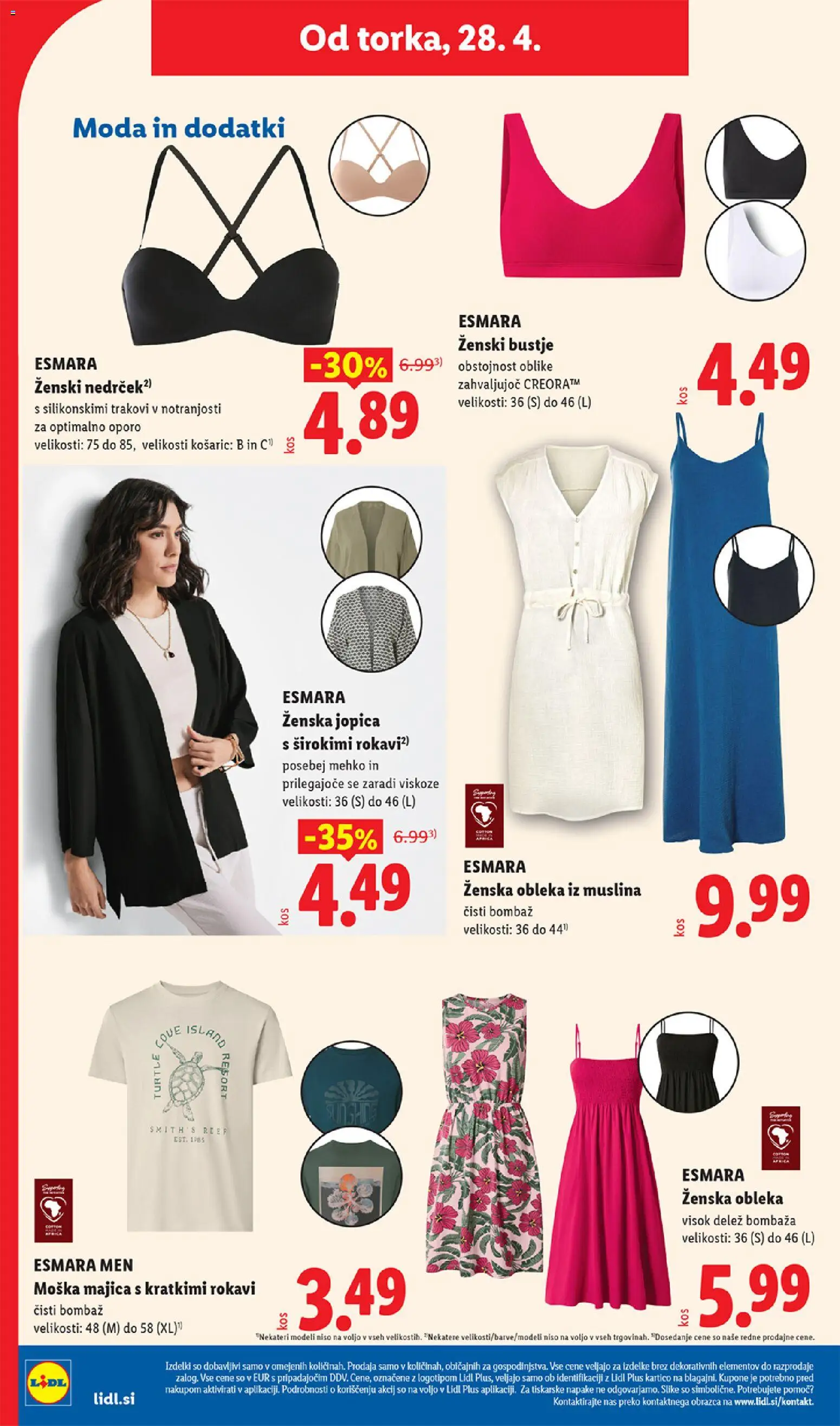 Novi Lidl katalog ponudbe – veljaven od 23.04.2026 | Stran: 58 | Izdelki: Majica, Jopica, Obleka
